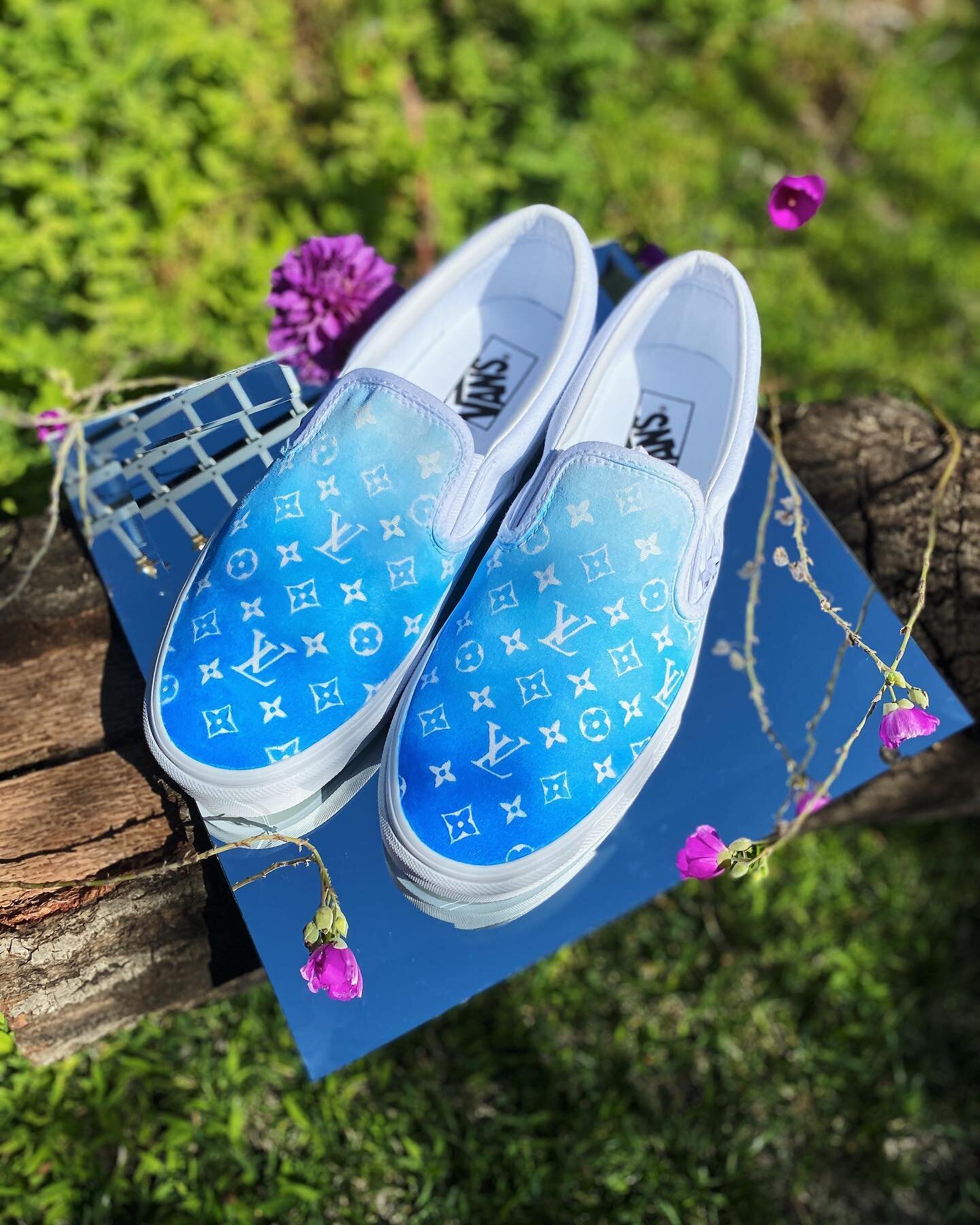 Sky Blue LV Vans 🌥✨
