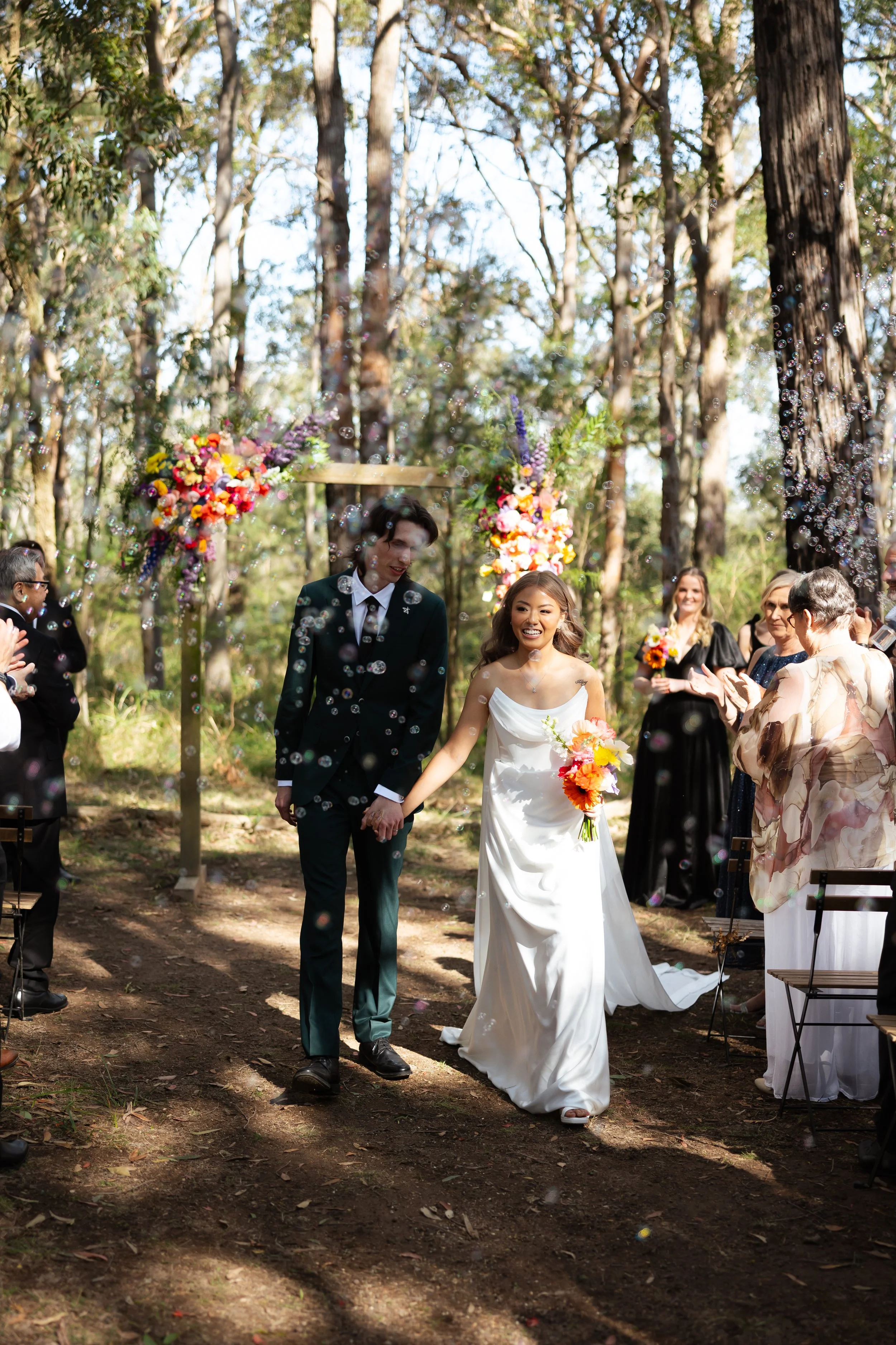 bubble exit end of wedding ceremony