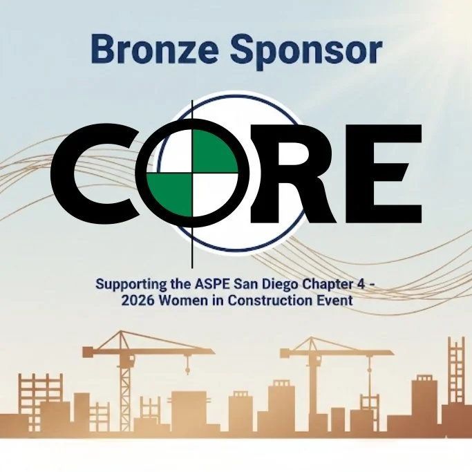 2026 WIC Event - Sponsor Spotlight - Core Construction- 

To learn more, visit their website:
https://coreconstruction.com

Date: Wednesday, March 4, 2026
Time: 2:00 PM &ndash; 5:00 PM
Location: Southwestern Yacht Club, San Diego, CA

Join us for an 