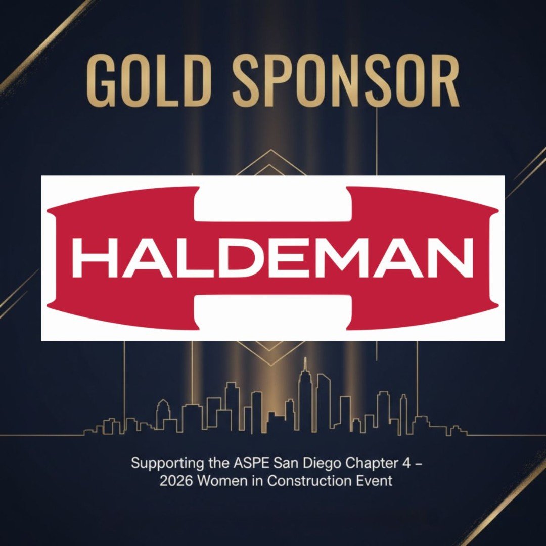 2026 ASPE WIC Gold Sponsor - Haldeman Inc

Learn more about Haldeman Inc by clicking the link below:

https://www.haldemaninc.com

Date: Wednesday, March 4, 2026
Time: 2:00 PM &ndash; 5:00 PM
Location: Southwestern Yacht Club, San Diego, CA

Join us 