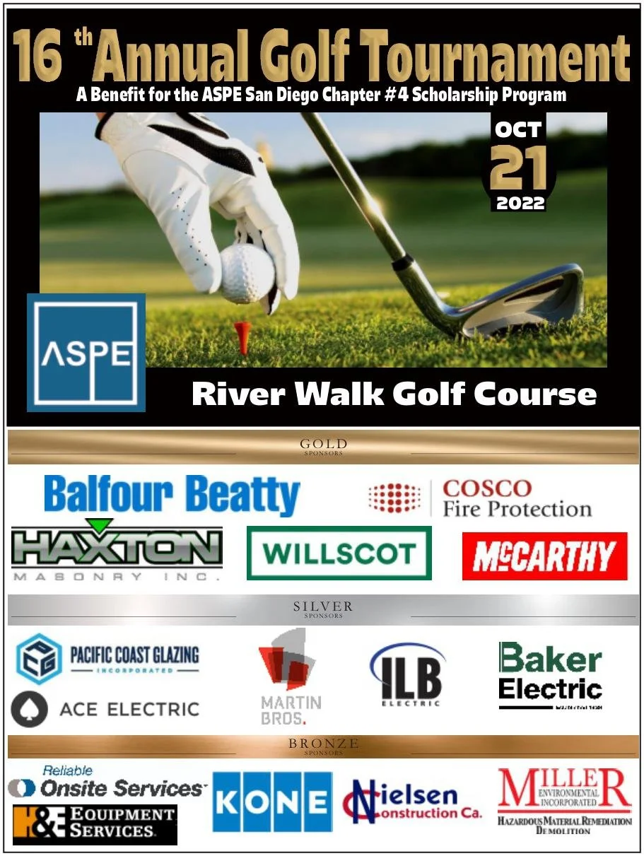 ANNUAL GOLF TOURNAMENT — ASPE CHAPTER 4