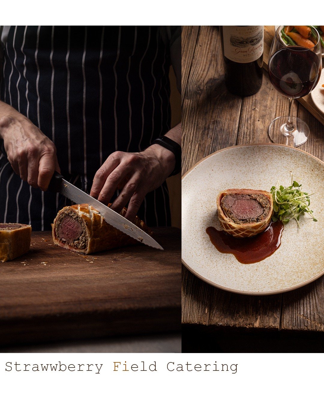 Classic Wellington, no gimmicks. Texture, colour, and a pour to match. Shot for strawberryfieldcatering, built for menus and marketing
.
Crokery by @surreyceramics 
.
.
.
.
#ucookishoot #foodphotography #commercialphotography #cateringphotography #be
