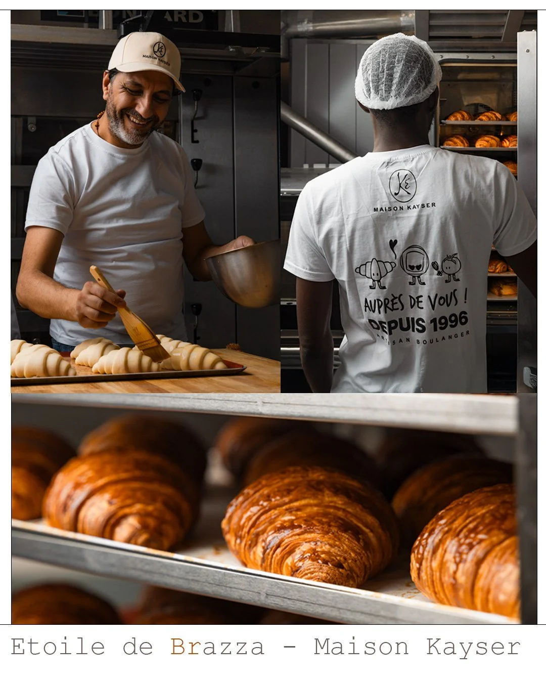 Early bake at @etoiledebrazzamall  for @maisonkayser.congo &mdash; laminating, glazing, and trays rolling straight from the deck oven. A small production set from my Brazzaville week: craft first, pictures that sell the smell.
.
.
.
.
#ucookishoot #f