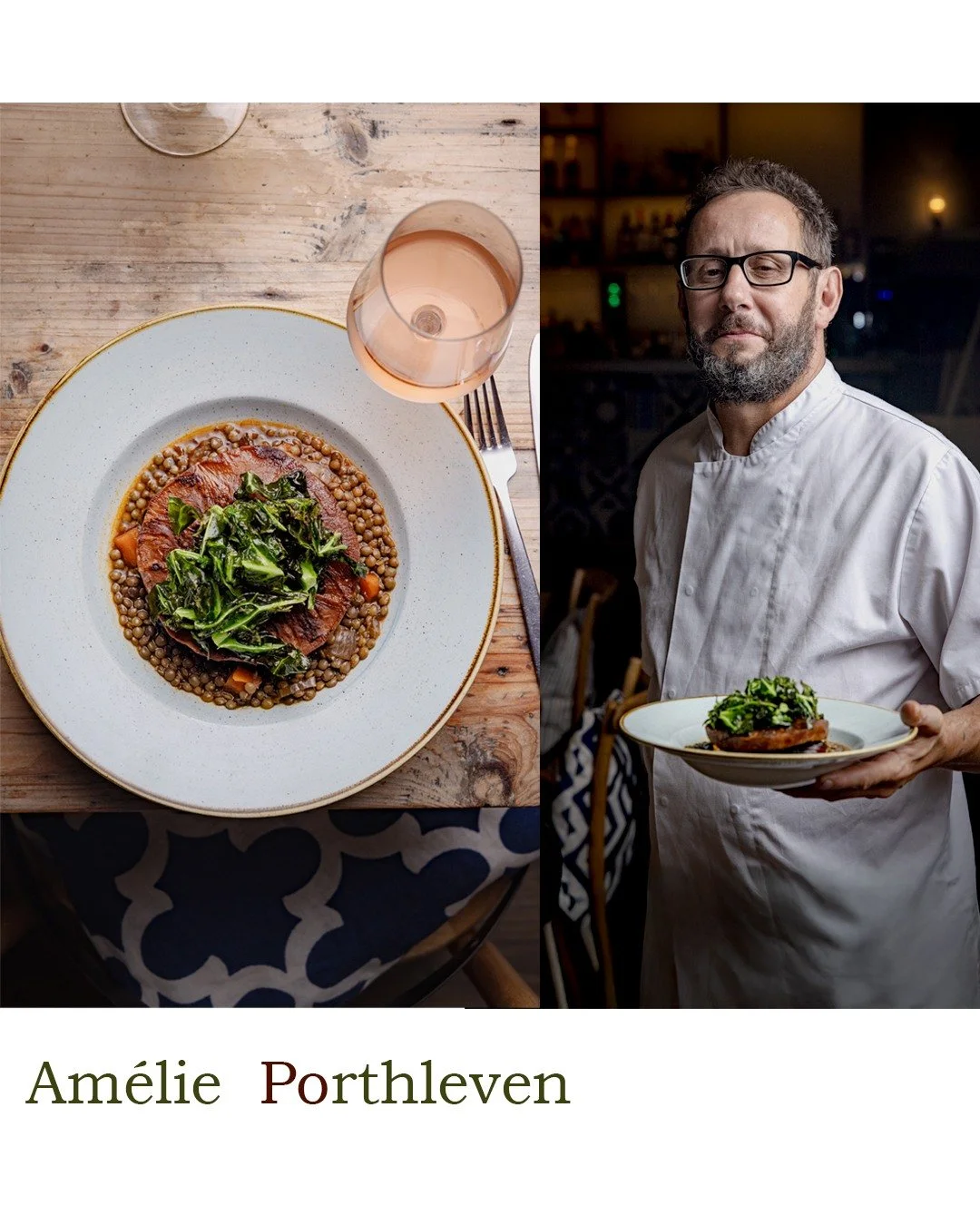 Am&eacute;lie, Porthleven, plates with intent, a chef with craft. One for the dish, one for the maker. Shot for menu, socials, and press.
.
.
.
.
.
#foodphotography #restaurantphotography #hospitalityphotographer #menuphotography #chefportrait #cornw