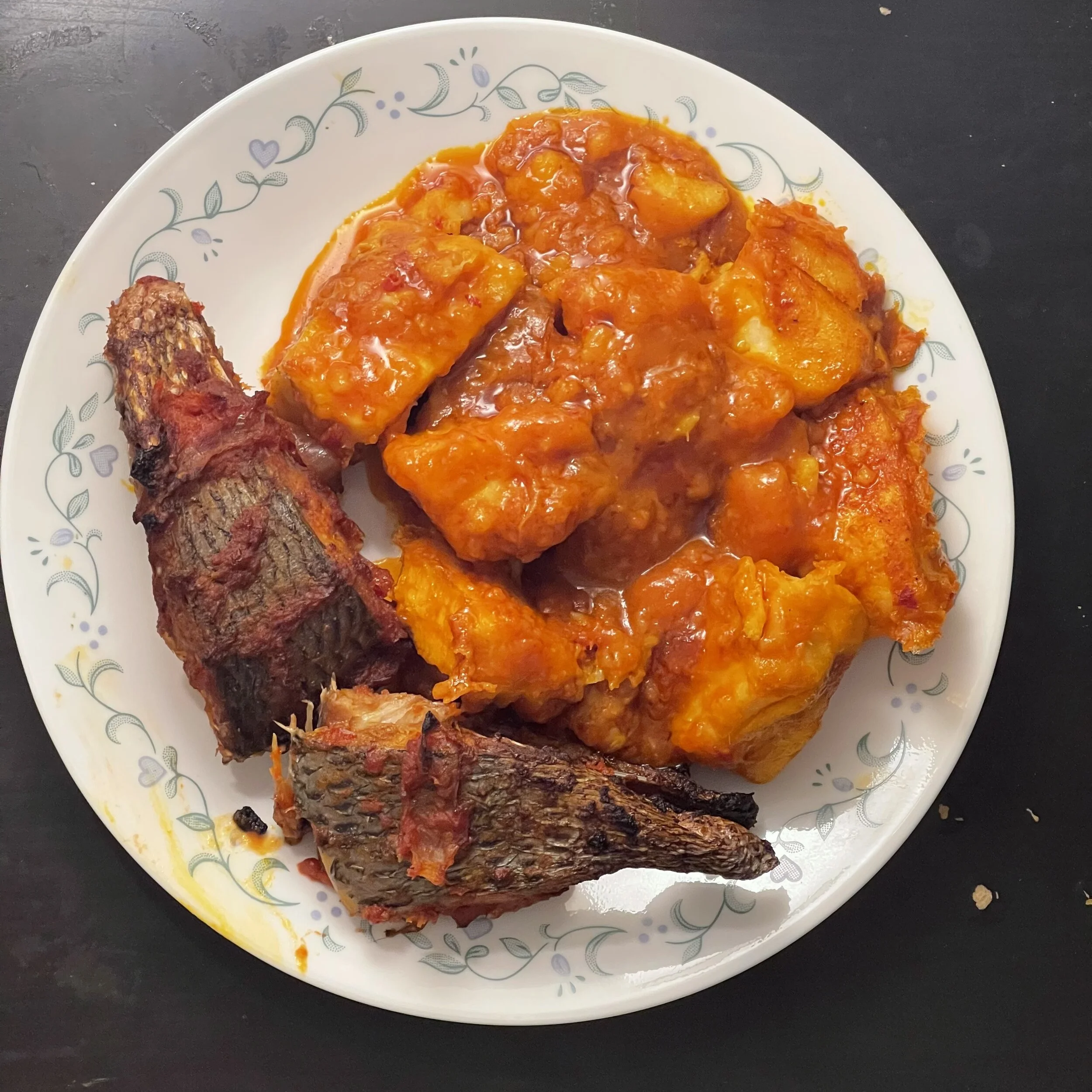 YAM PORRIDGE WITH FISH
