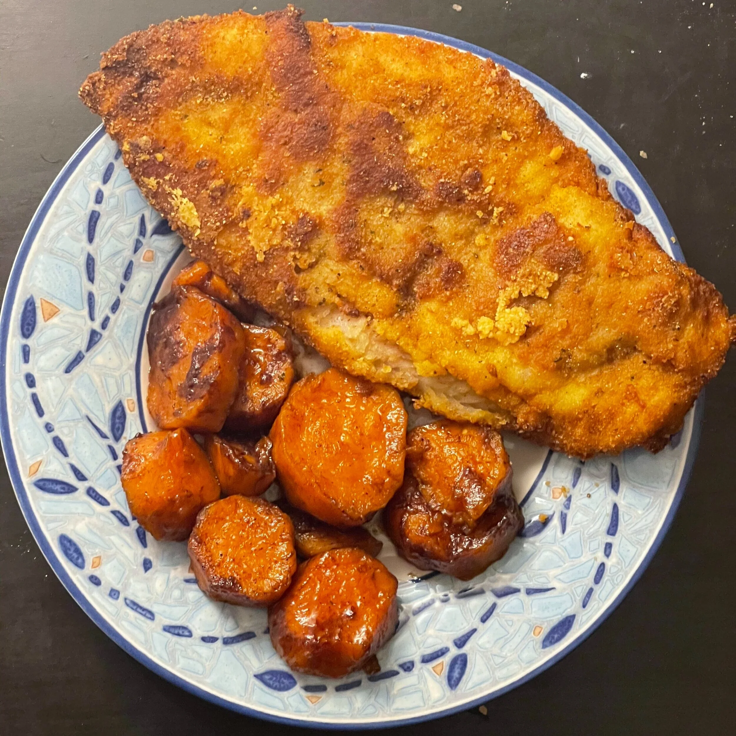 FRIED WHITING WITH SWEET YAMS