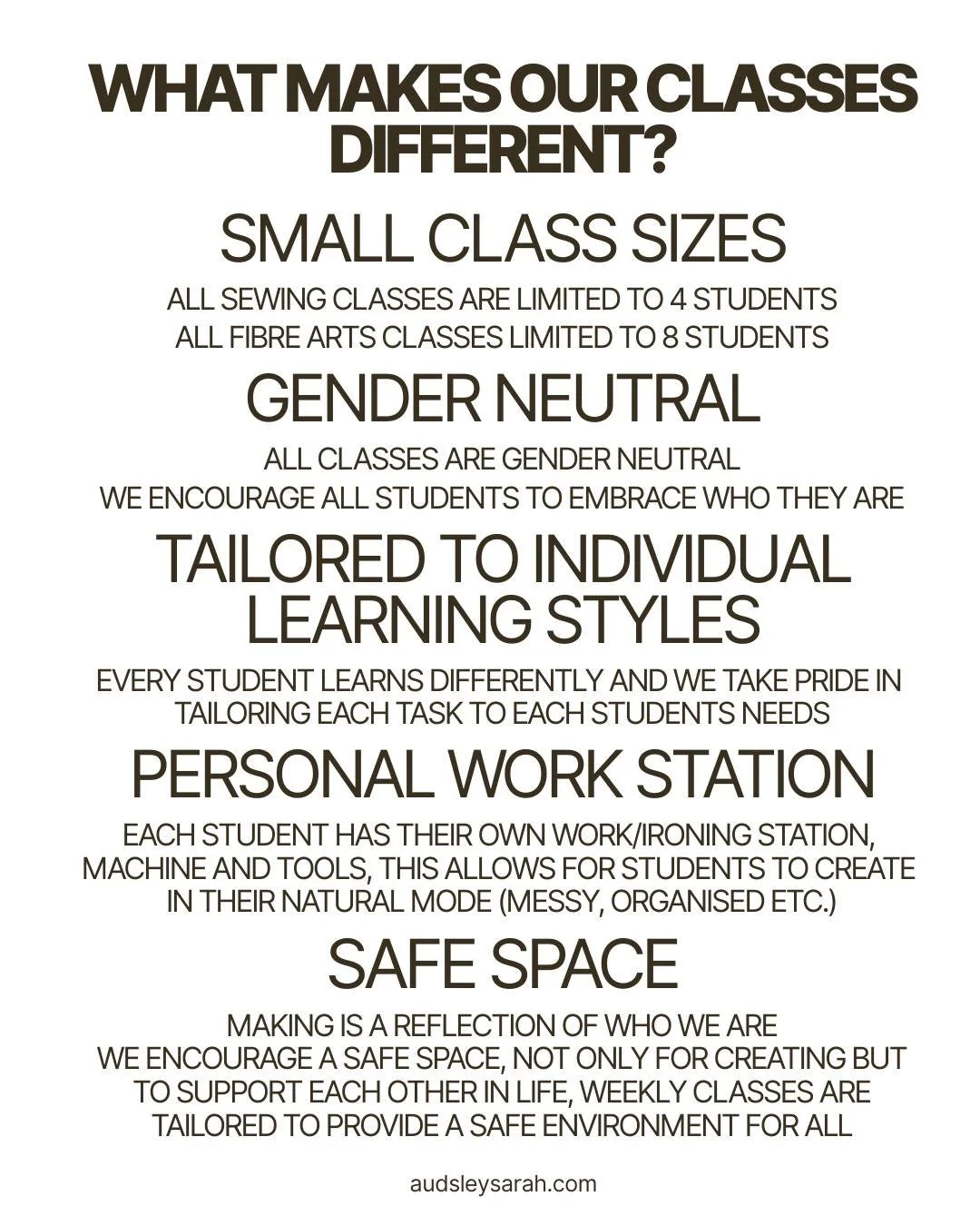 What makes our classes different?