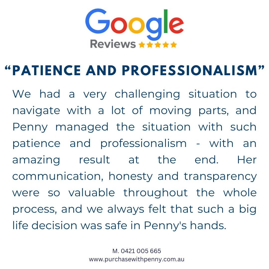 Property is rarely straightforward and no two scenarios are ever the same. This one involved lining up the sale of a property interstate, my clients leaving a poorly maintained rental and the purchase of a new home. 
#googlereview #review #buyersagen