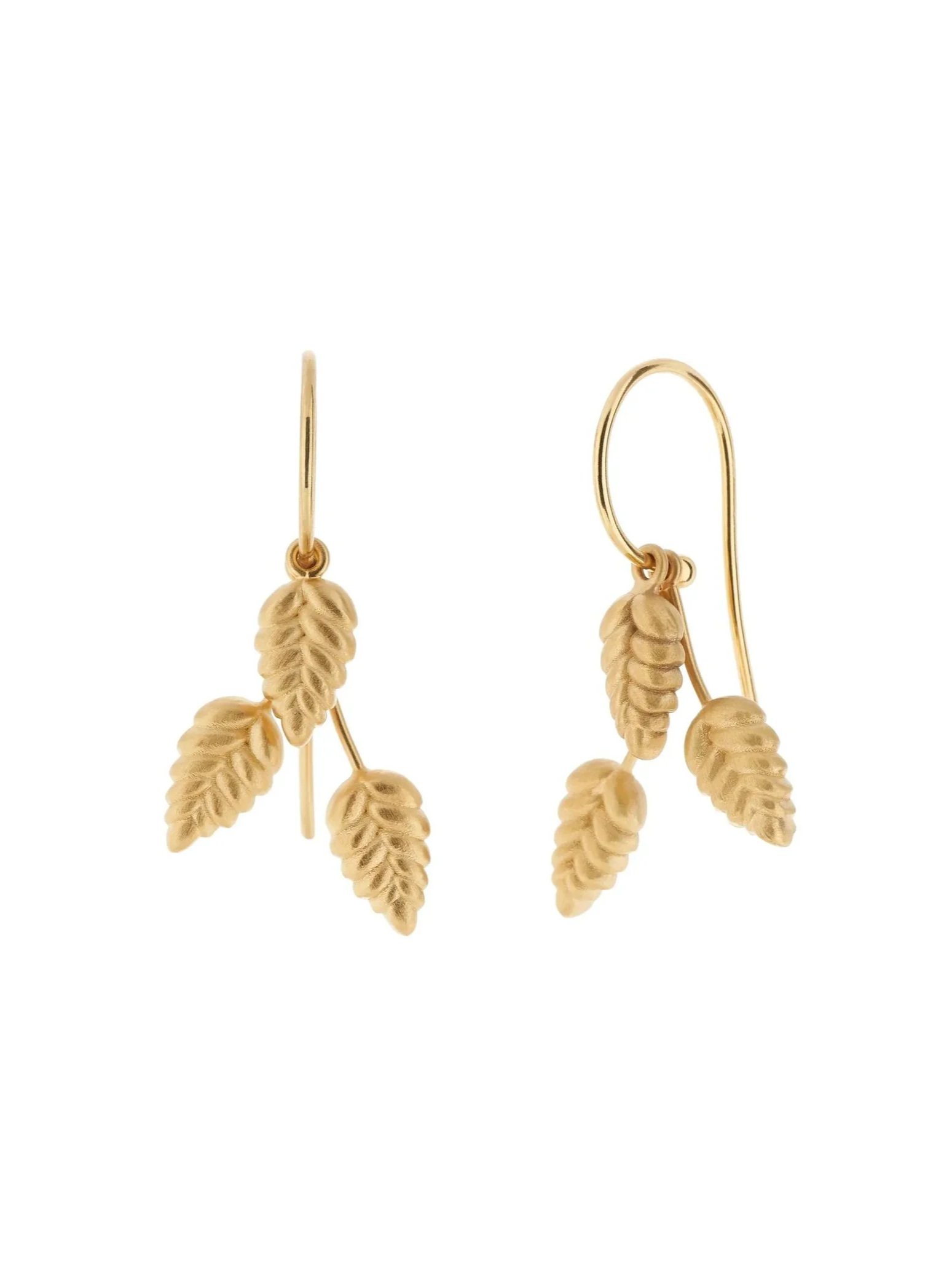 Jiggle-Joggle Ohrringe. 925/- Silber feinggoldplattiert