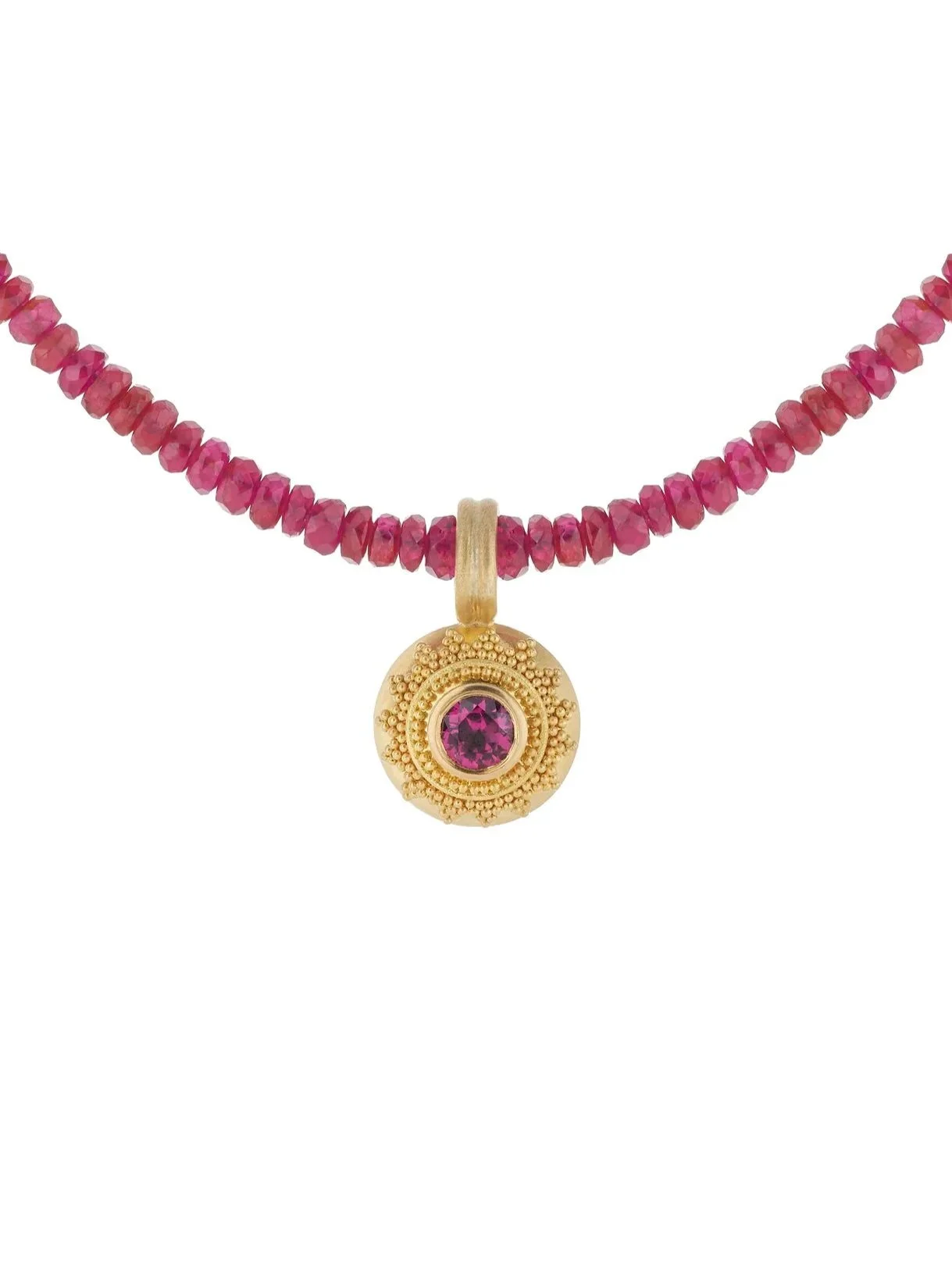 Rubin Anhänger. 900/- Gold