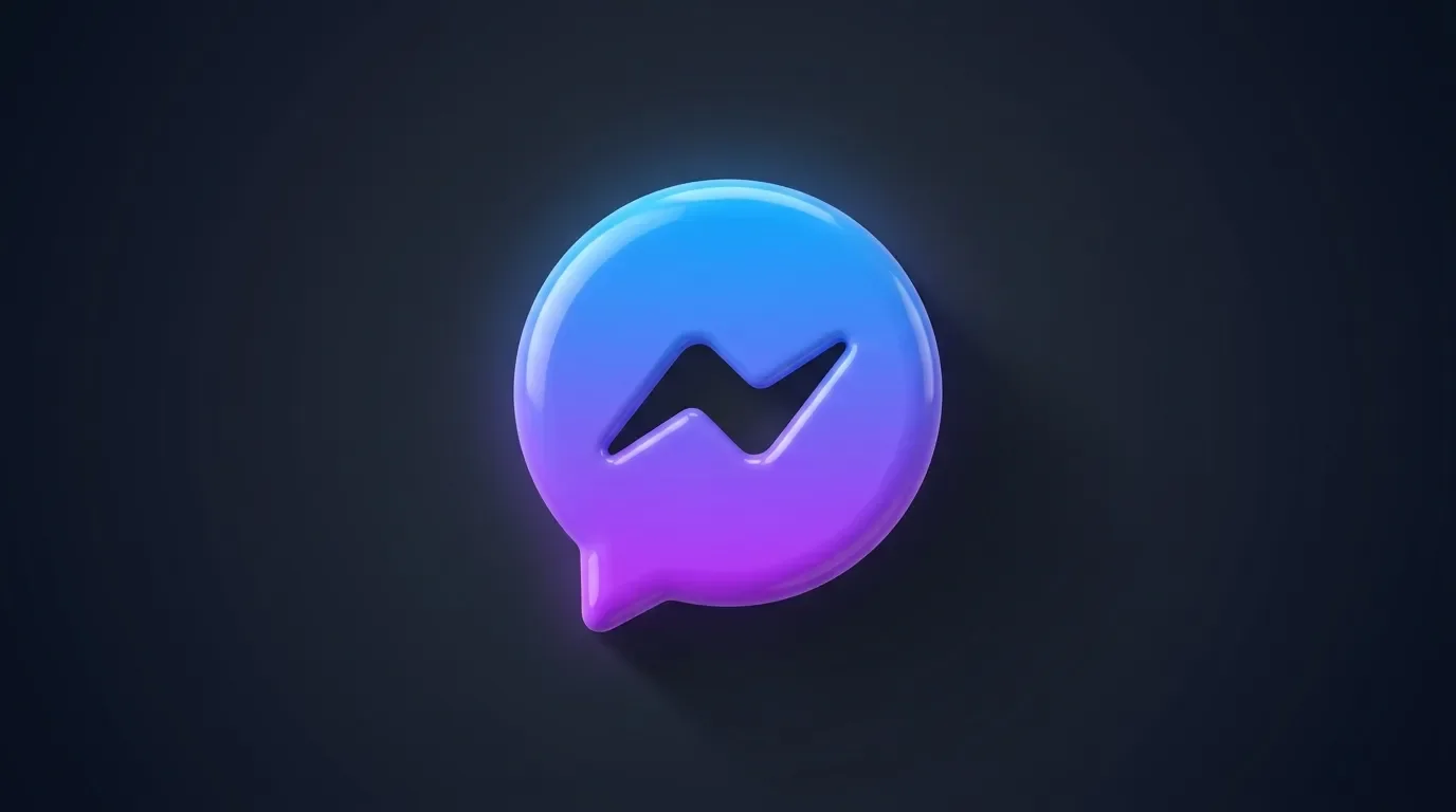 WhatsApp app icon with green logo on dark cinematic studio background