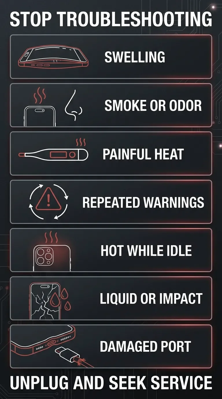 Warning signs that mean an overheating iPhone needs professional inspection