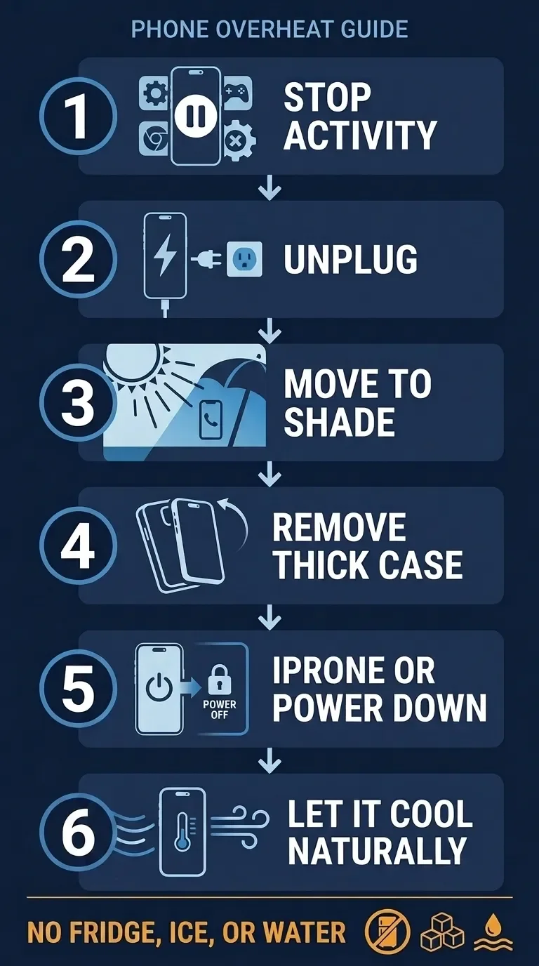 Six safe steps for cooling an overheating iPhone naturally