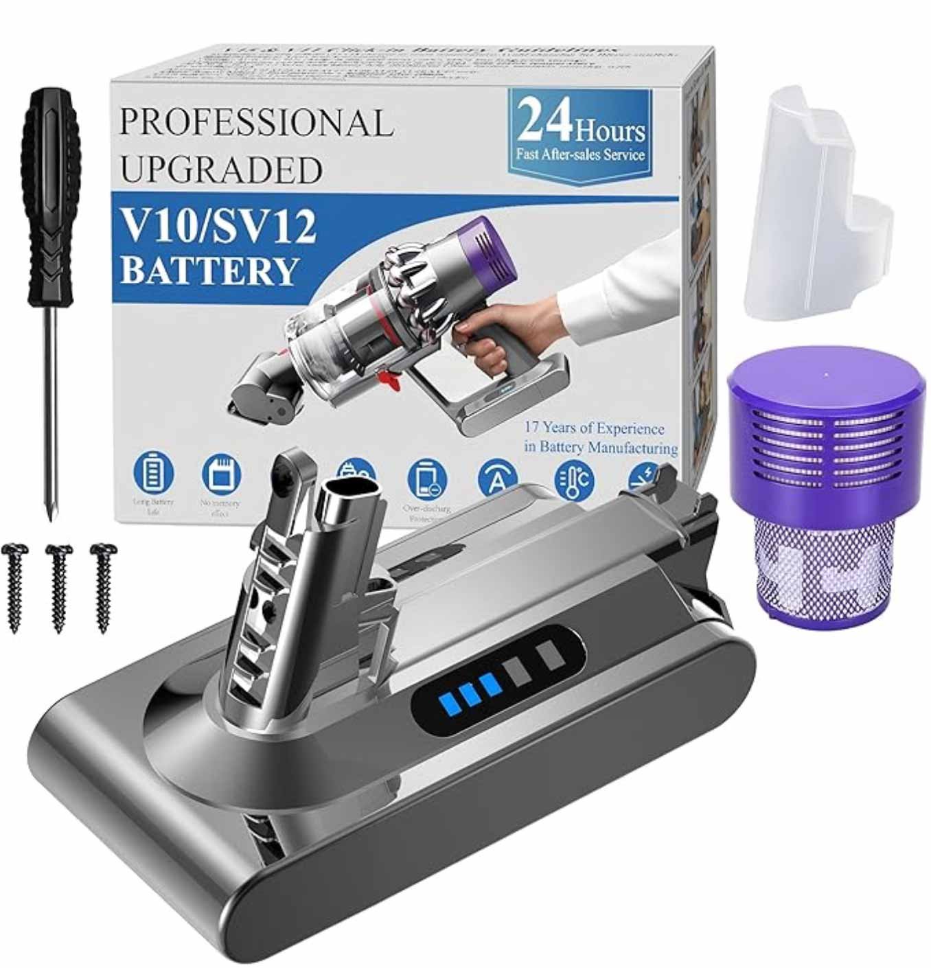 BOTKK Upgraded 8500mAh Replacement for Dyson V10 Battery