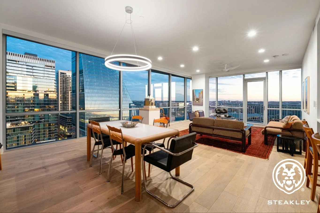 $2,590,000
222 West Ave Unit 2201, Austin

This southeast corner unit at Seaholm Residences offers lake and city views from a wrap-around balcony and 2,227 square feet of refined living. The open floor plan includes three bedrooms and three bathrooms