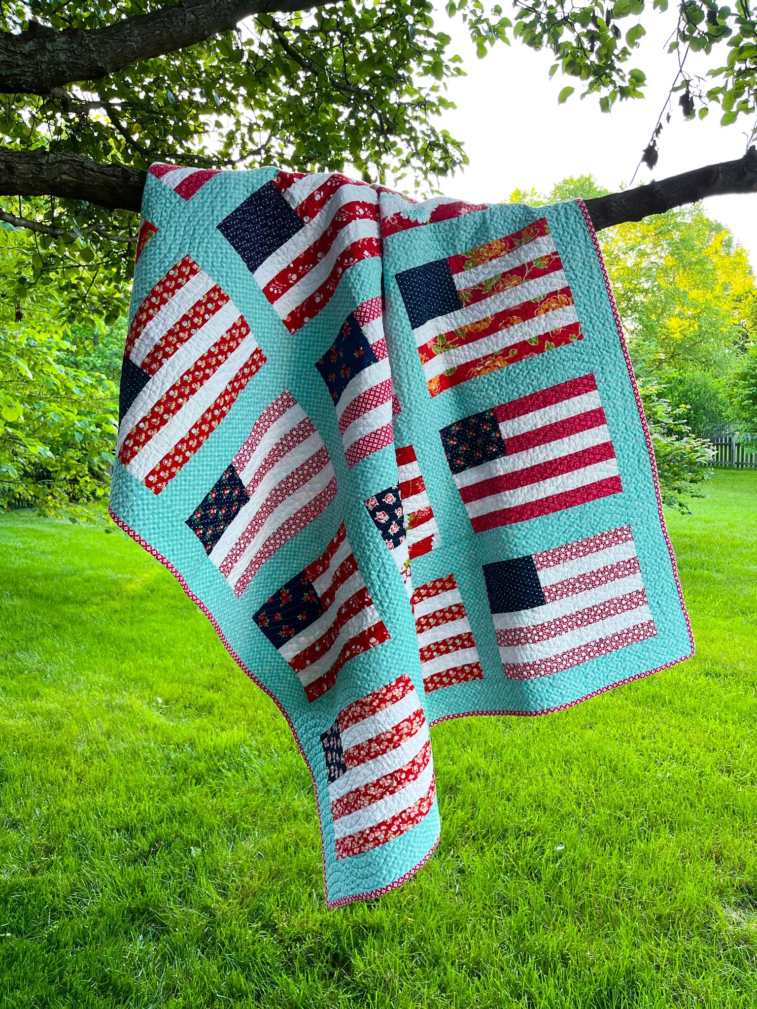 Stars And Stripes Fourth Of July Throw Quilt Wild Plum Lane stars-and-stripes-fourth-of-july-throw-quilt-wild-plum-lane