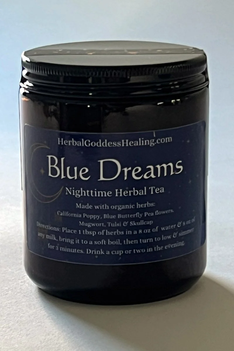 Winter Rest aka Blue Dreams Nighttime Herbal Tea (in amber glass jar)
