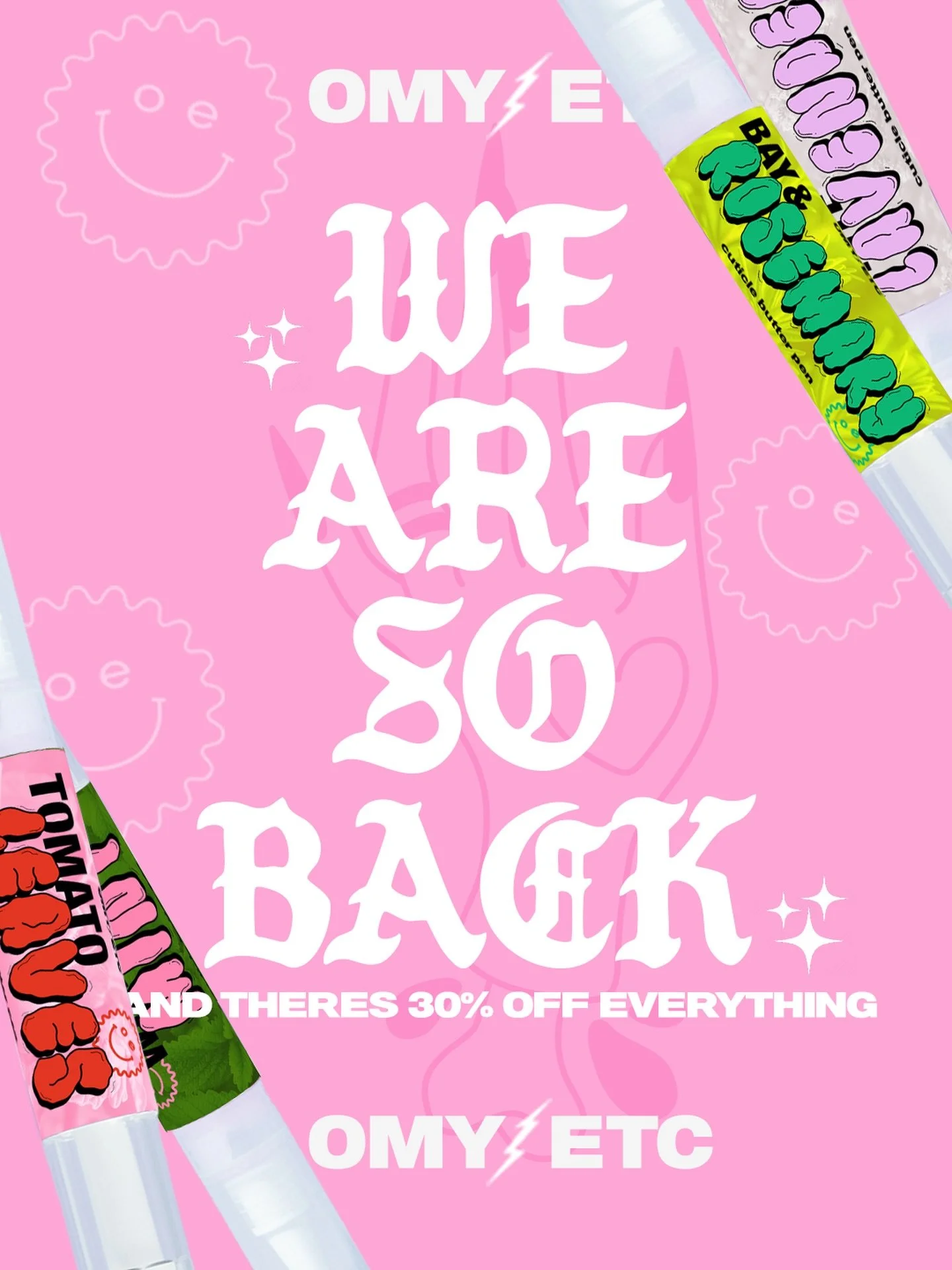 ⚡️30% 𝖔𝖋𝖋 𝖊𝖛𝖊𝖗𝖞𝖙𝖍𝖎𝖓𝖌⚡️
WE&rsquo;RE BACK OPEN!
Thank you so much for all your patience and messages of support whilst we restrusctured a little bit the last few months 🖤 to say Thank You we&rsquo;ve giving 30% off everything site-wide fo