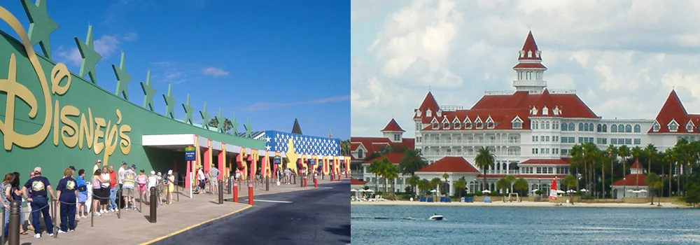All Star Sports Resort and The Grand Floridian Resort & Spa Location