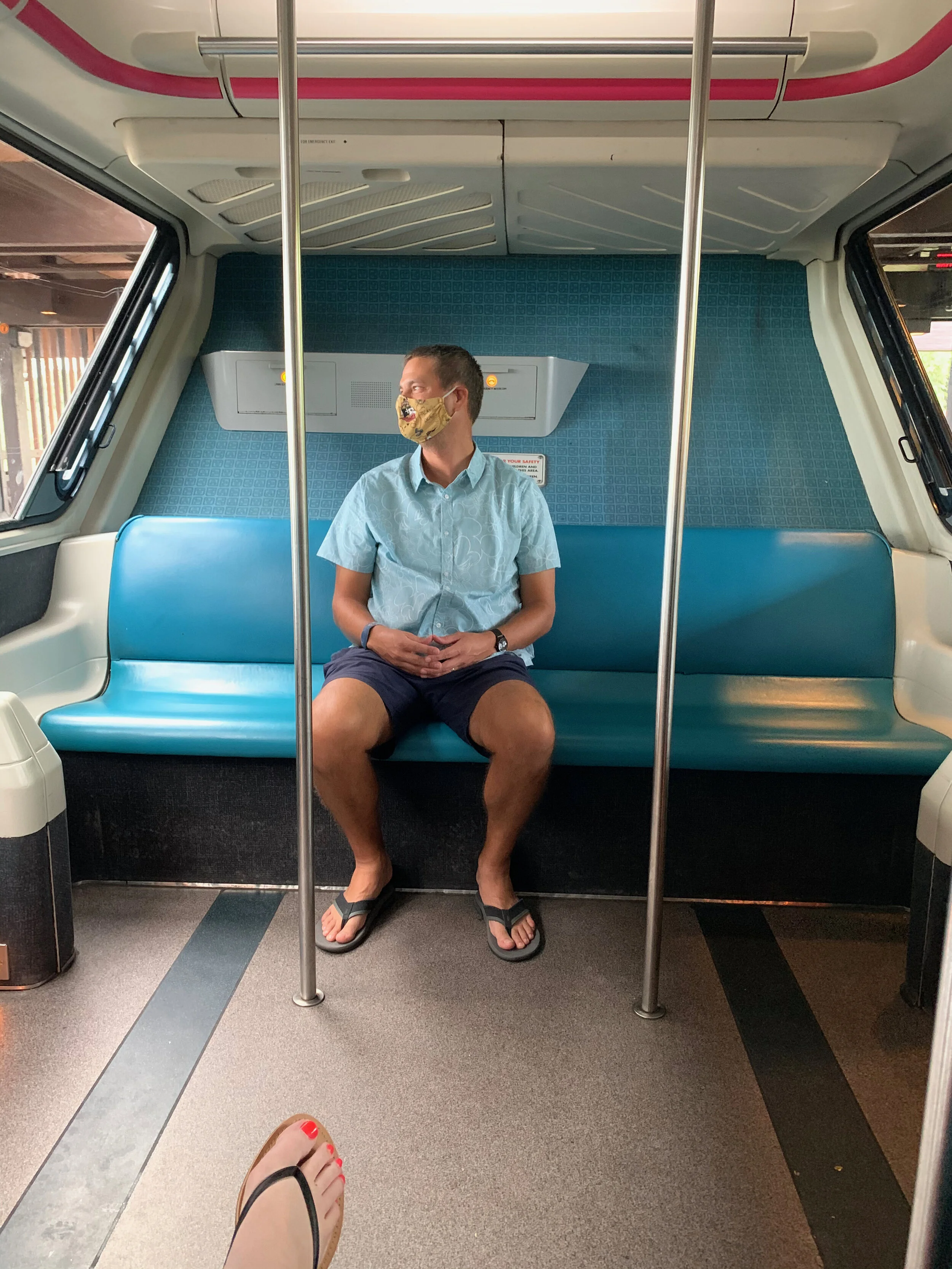 Our private car on the monorail.