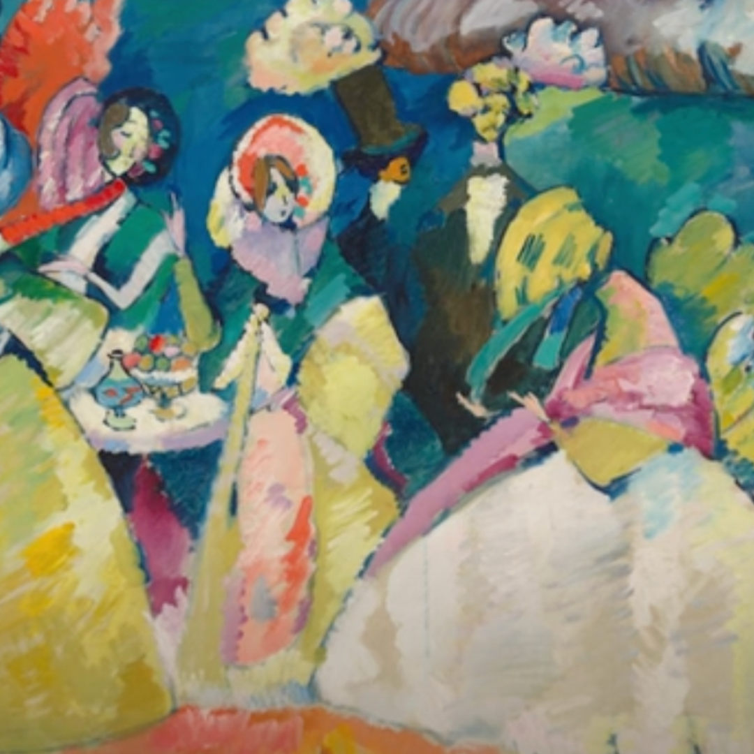 "Group in Crinolines" by Vasily Kandinsky