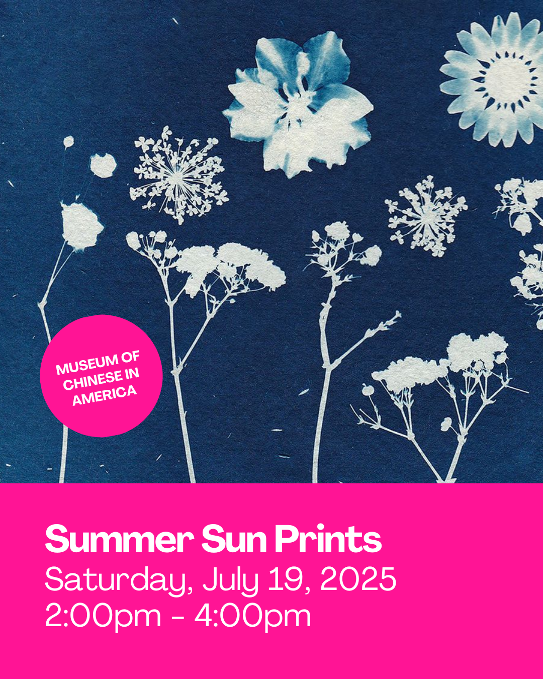 MOCACREATE: Summer Sun Prints with Teaching Artist Yu Rong