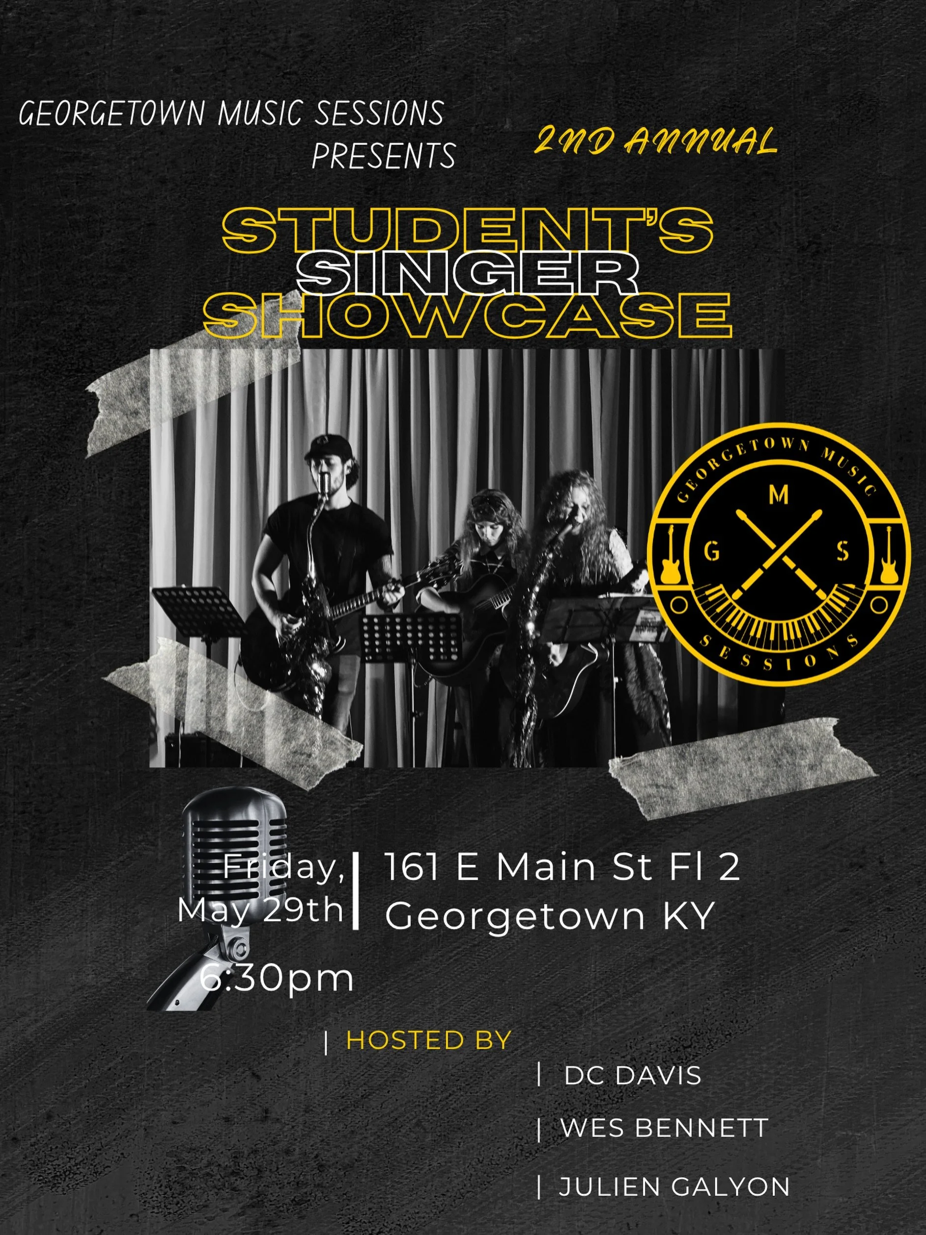 🎤 TONIGHT! 🎤

Our incredible students are taking the stage for our annual Singer&rsquo;s Showcase tonight at the studio @6:30 PM! 🌟

Come cheer them on as they share their hard work, talent, and passion for music. You won&rsquo;t want to miss this
