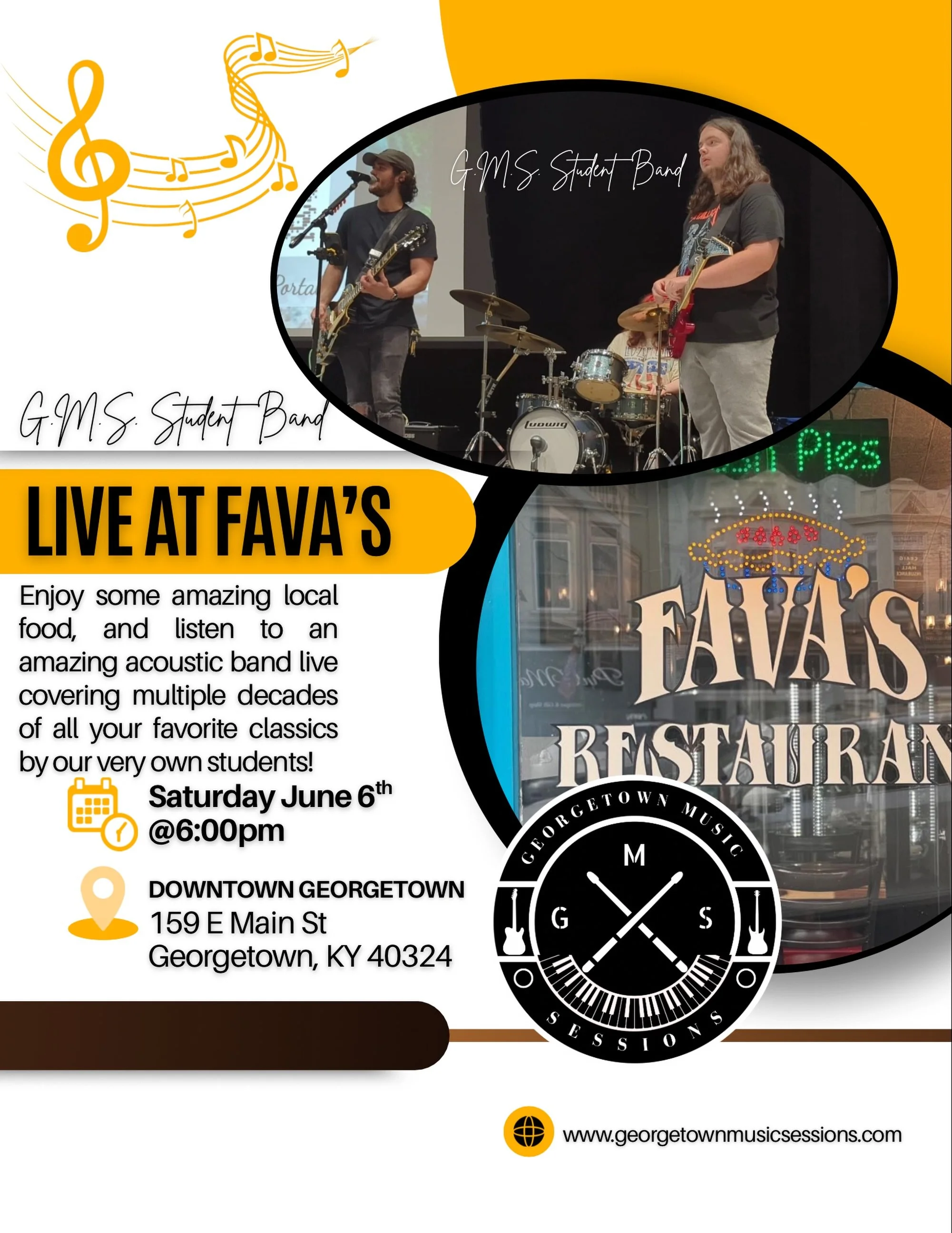 Join us at Fava&rsquo;s this evening from 6:00pm-8:00pm and watch our talented Student Band perform an enjoyable mix of music ranging from the 70&rsquo;s to taday&rsquo;s☀️

It&rsquo;s going to be a wonderful time🤘🎶