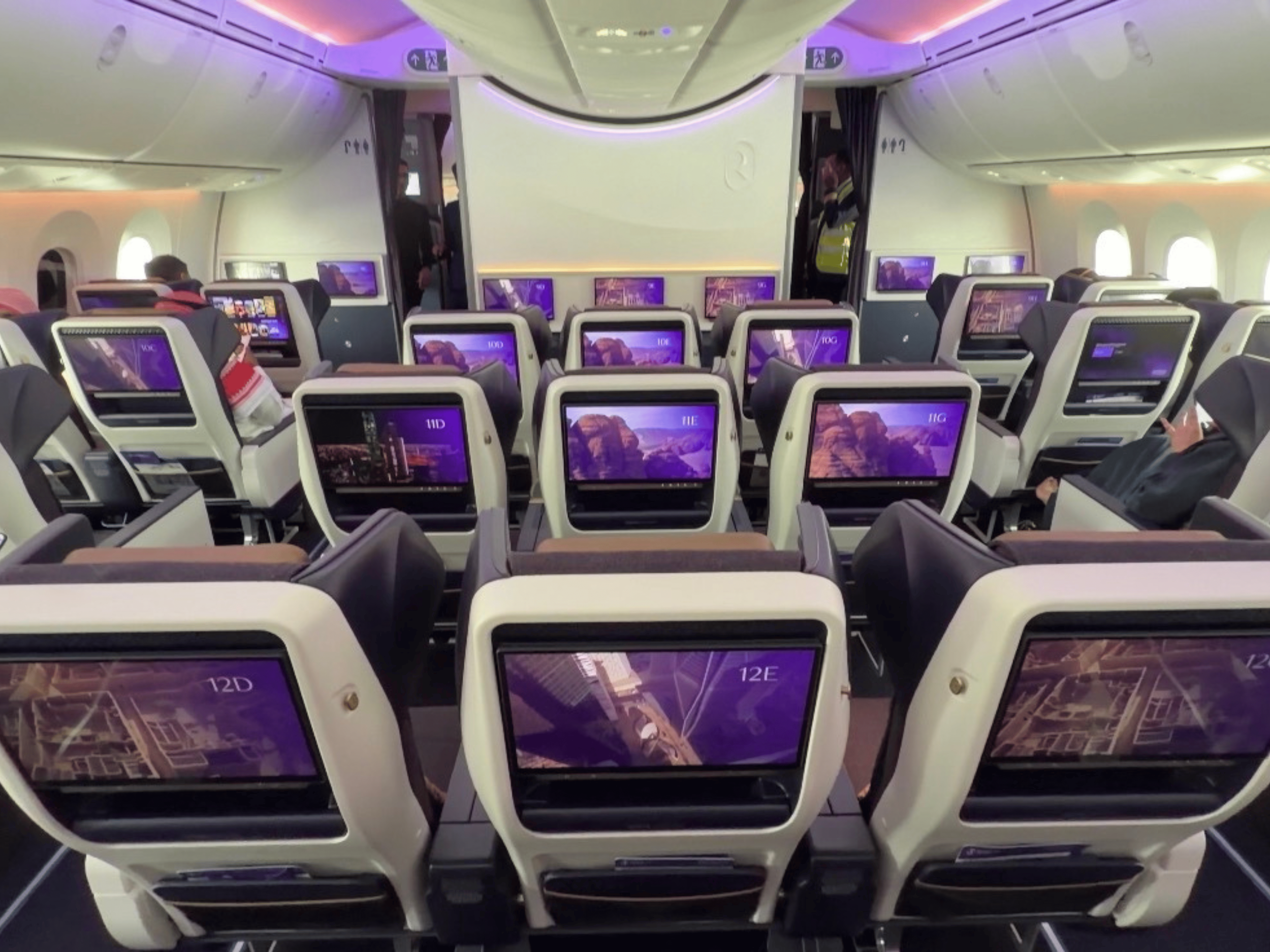 Riyadh Air 787-9 premium economy class cabin