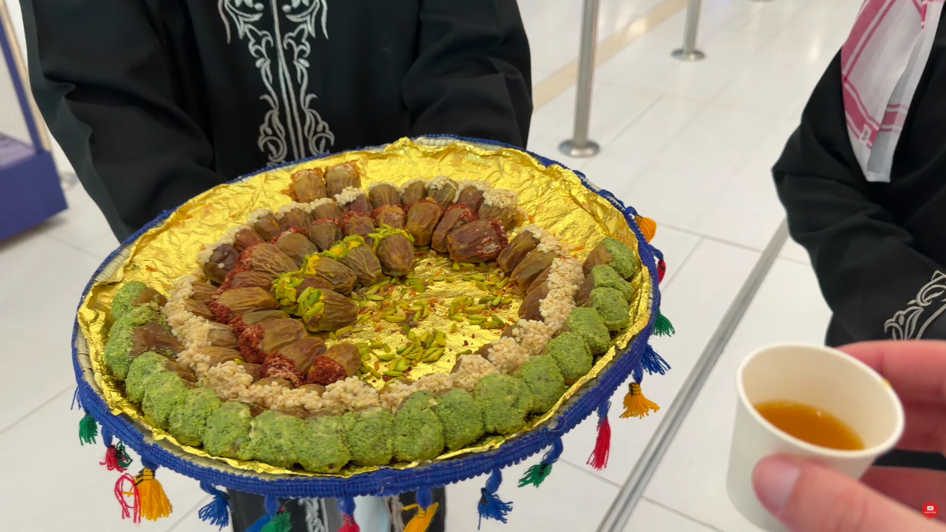 Riyadh Air welcome coffee and sweets