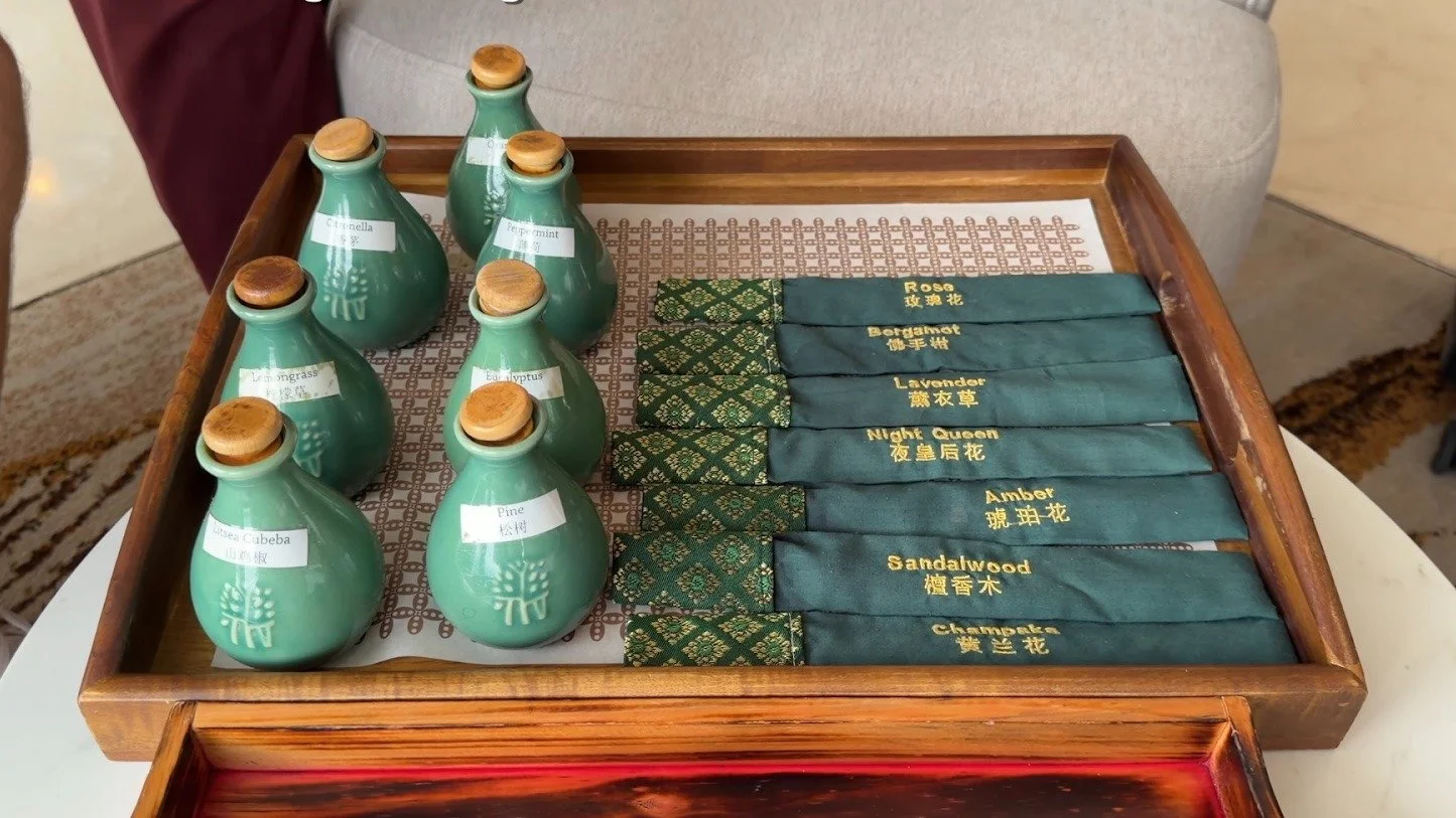 Banyan Tree Kuala Lumpur welcome tray - incense sticks
