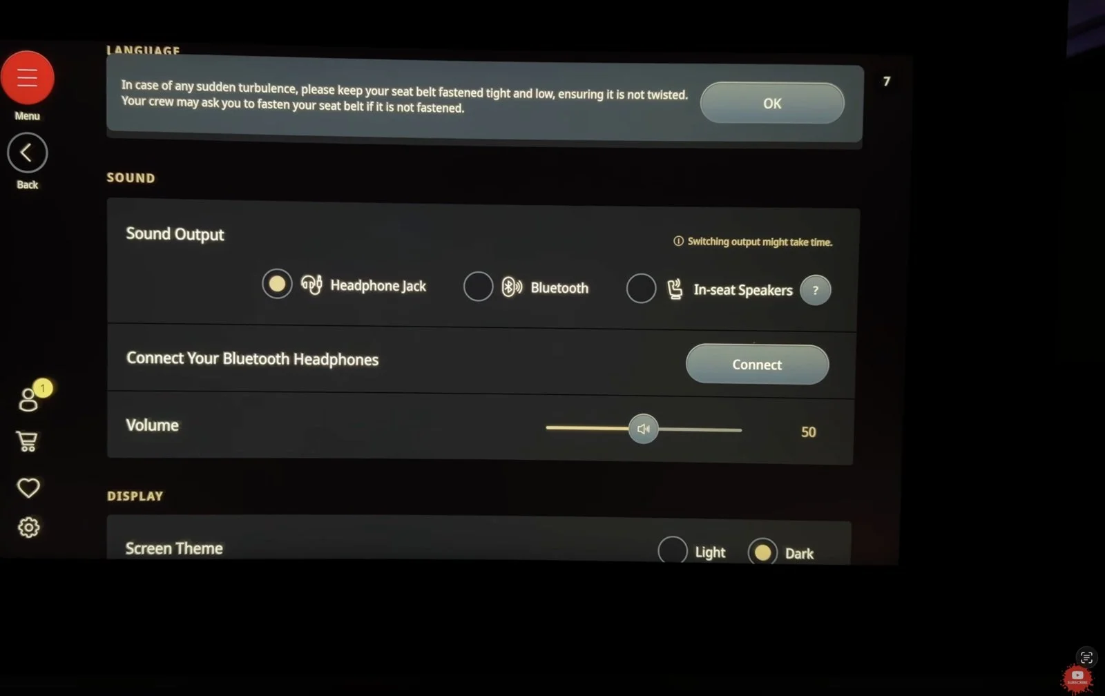 japan-airlines-a350-1000-business-class-entertainment-screen-sound-settings