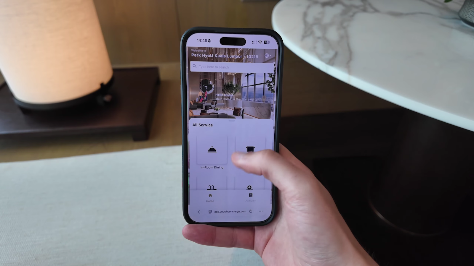 Park Hyatt Kuala Lumpur on-request amenity system