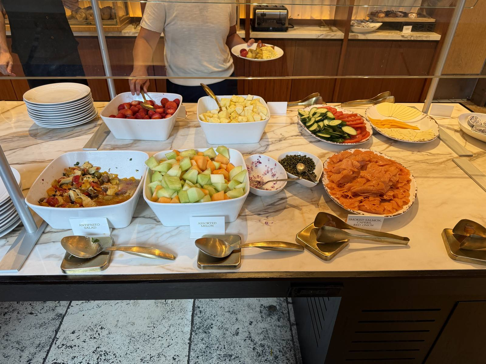intercontinental-new-york-times-square-breakfast-buffet-salads-melon-smoked-salmon