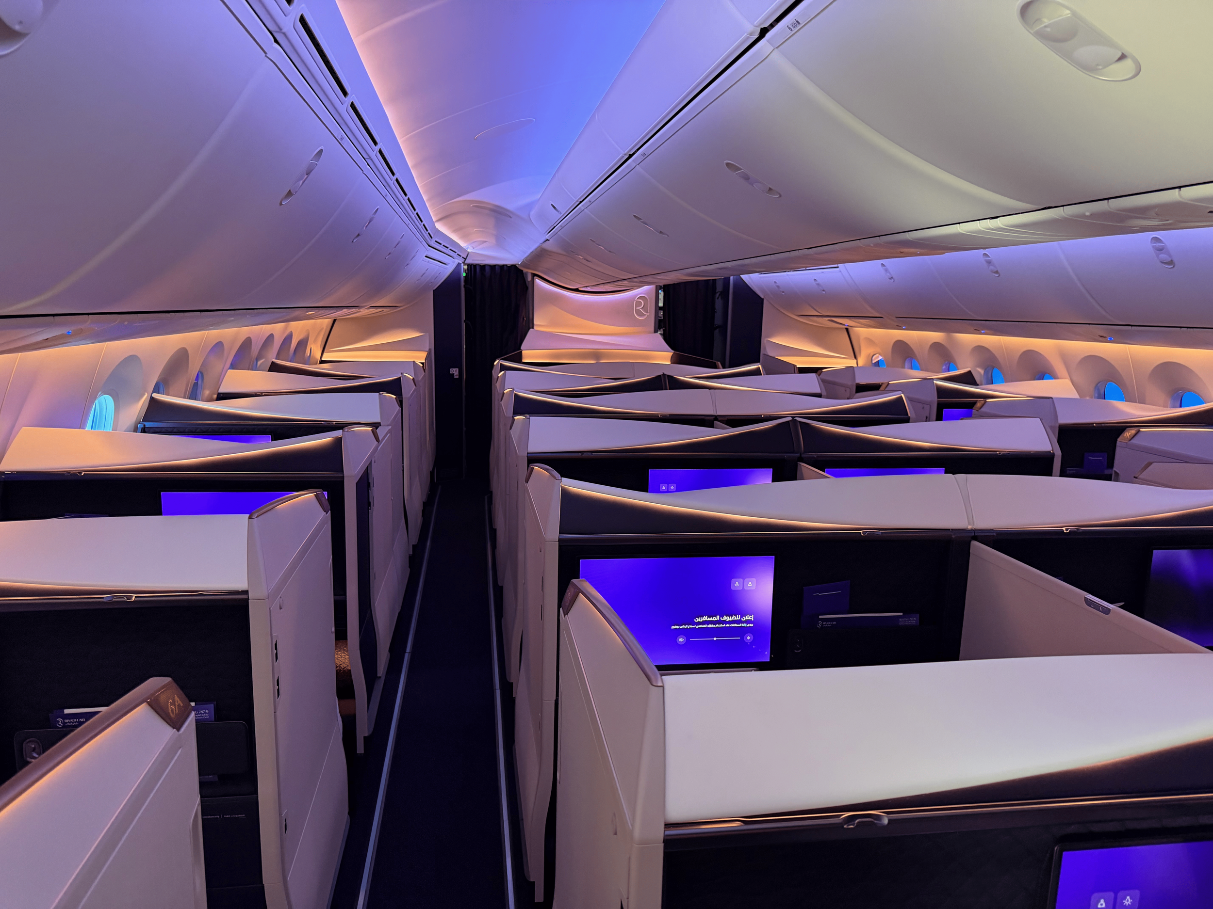 Riyadh Air 787-9 business class cabin