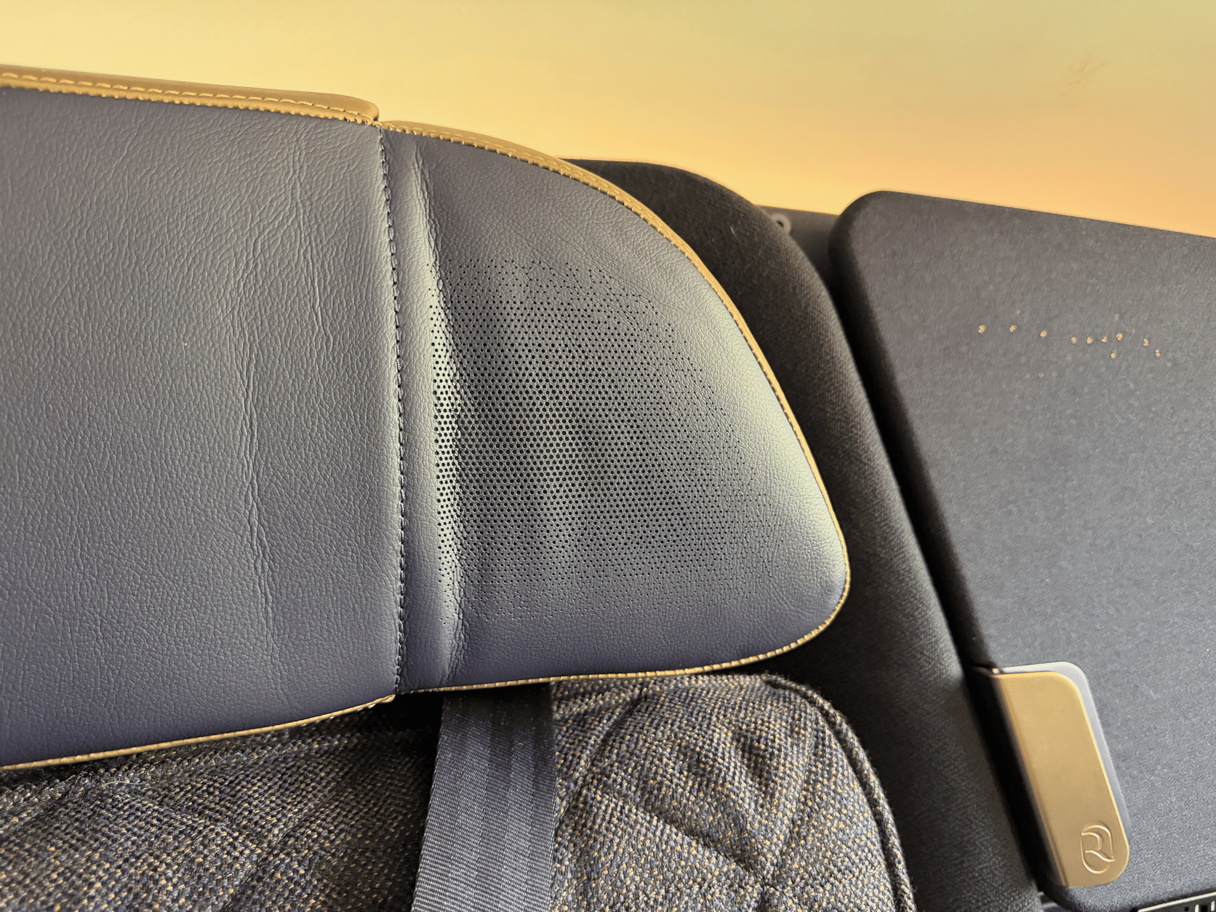 Riyadh Air 787-9 business class seat headrest