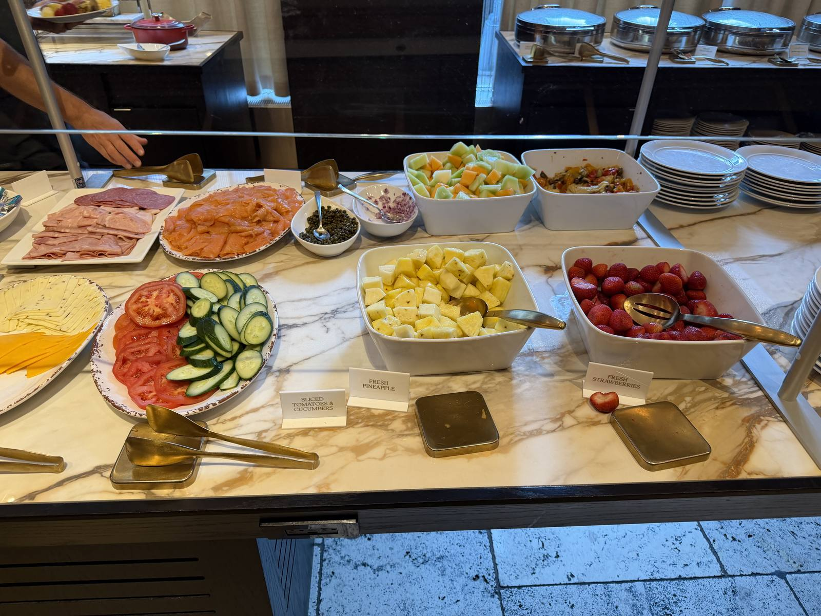 intercontinental-new-york-times-square-breakfast-buffet-deli-meats-cheese-produce