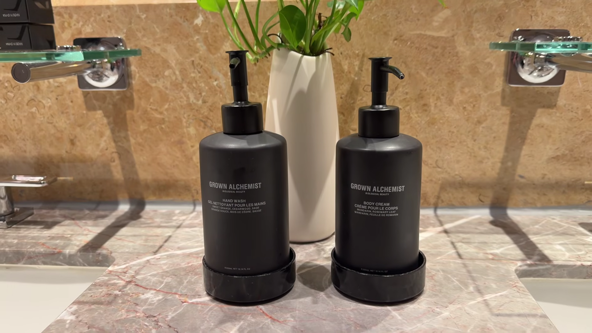 Four Seasons singapore toiletries from grown alchemist