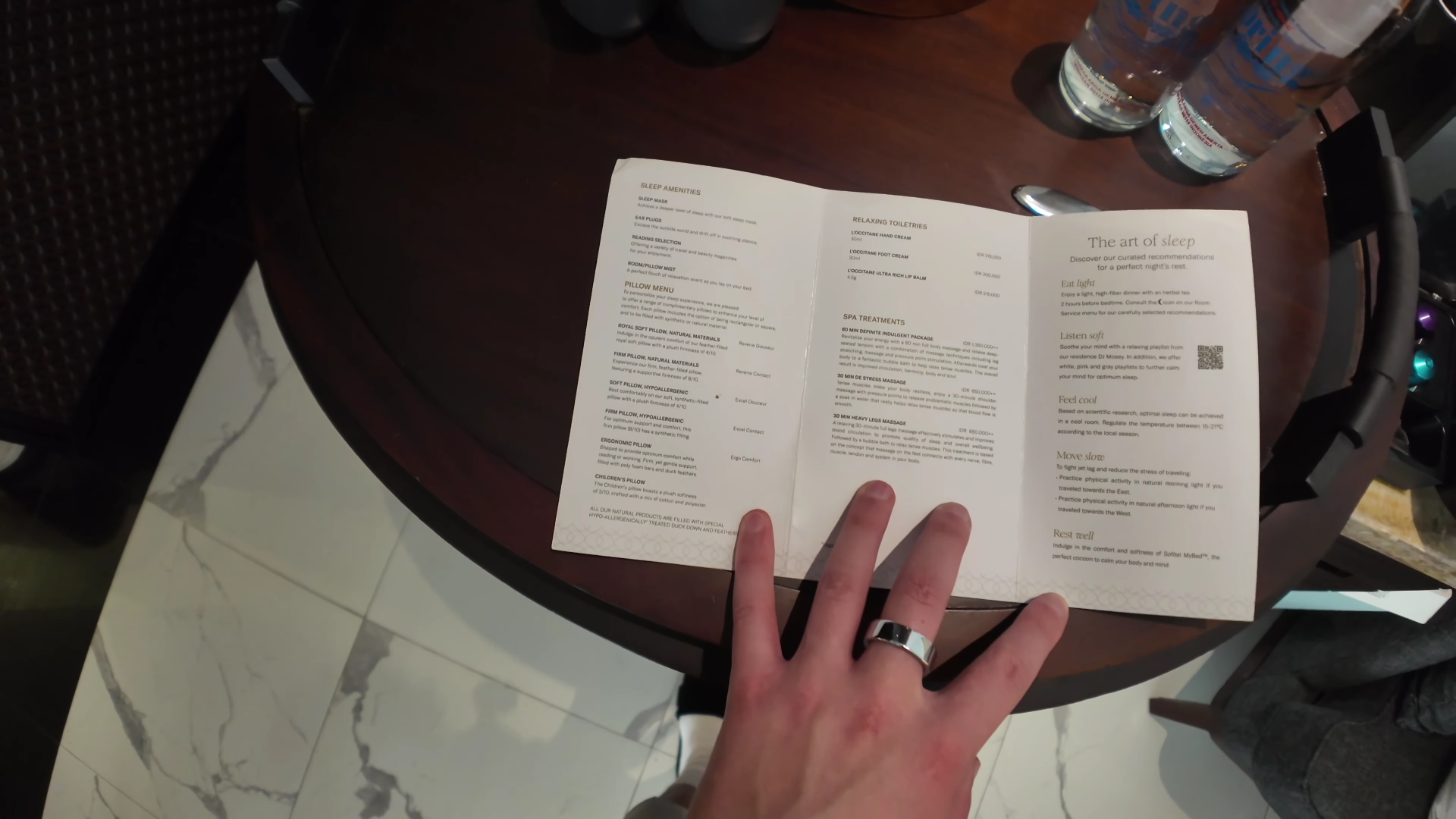 Sofitel Bali Nusa Dua  sleep menu