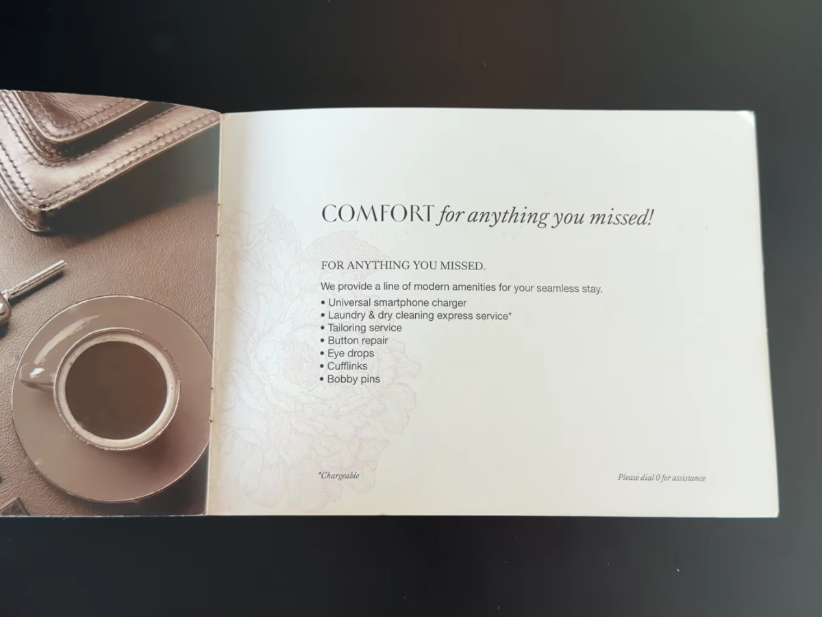 The Apurva Kempinski Bali room comfort menu
