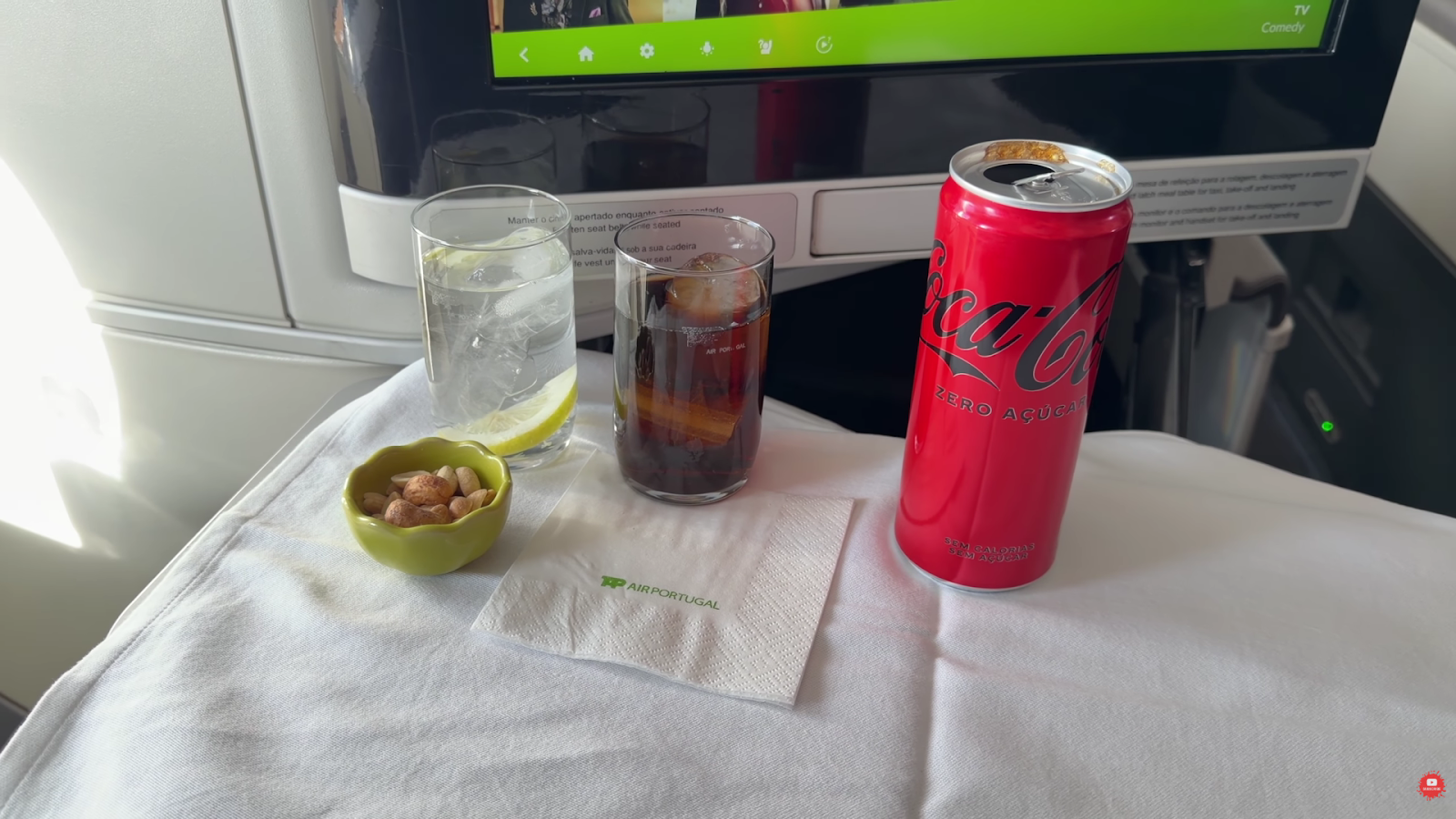 TAP Portugal A330-900 business class appetizer