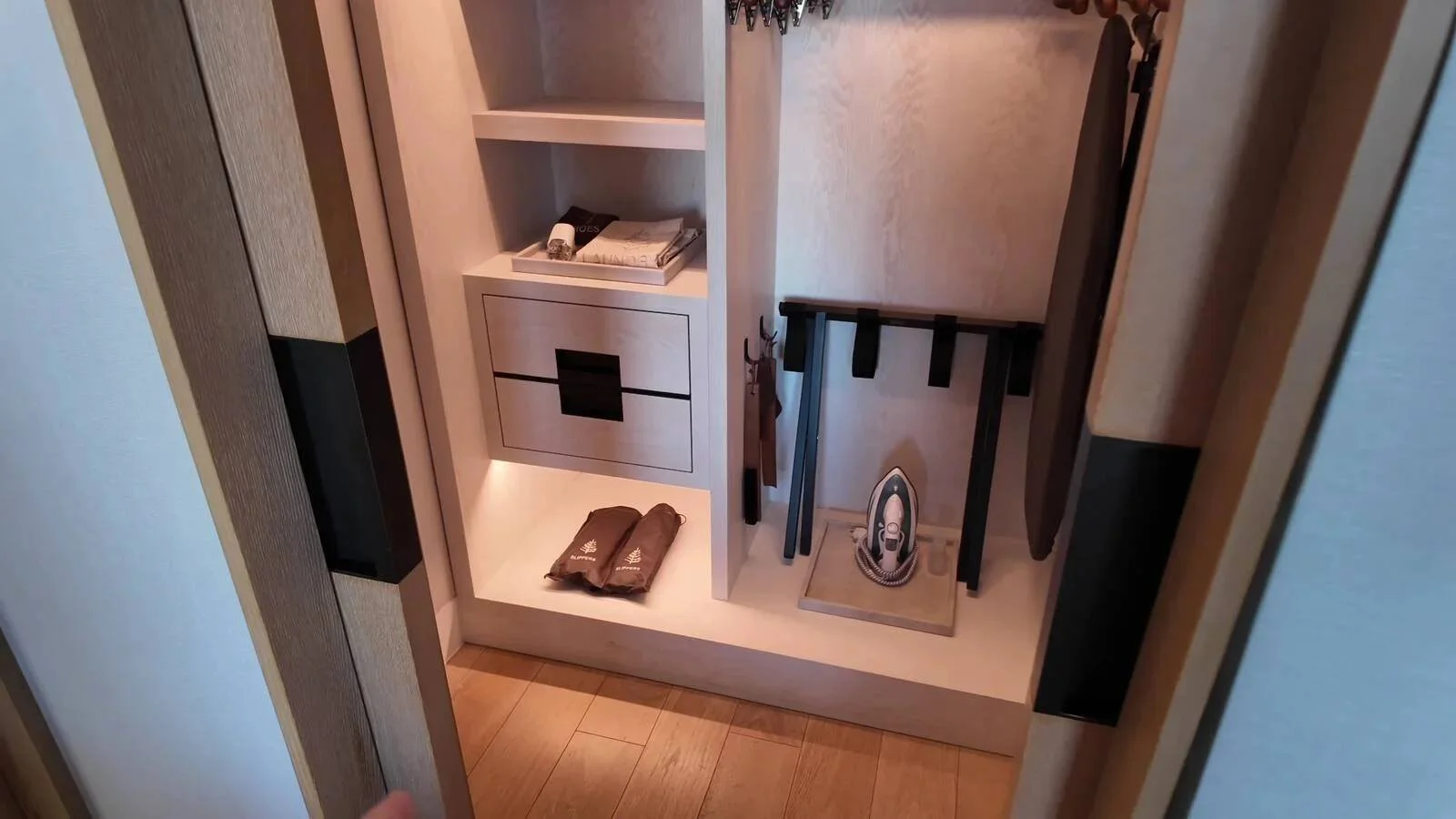 four-seasons-astir-palace-athens-arion-pine-view-room-closet-iron-slippers