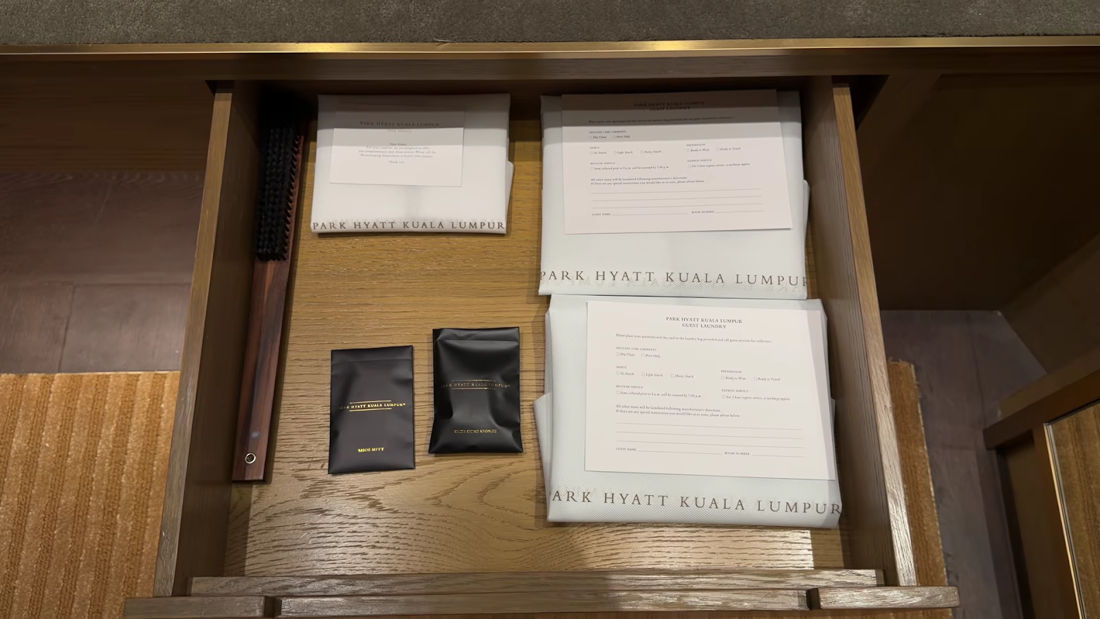 Park Hyatt Kuala Lumpur shoe shine kit