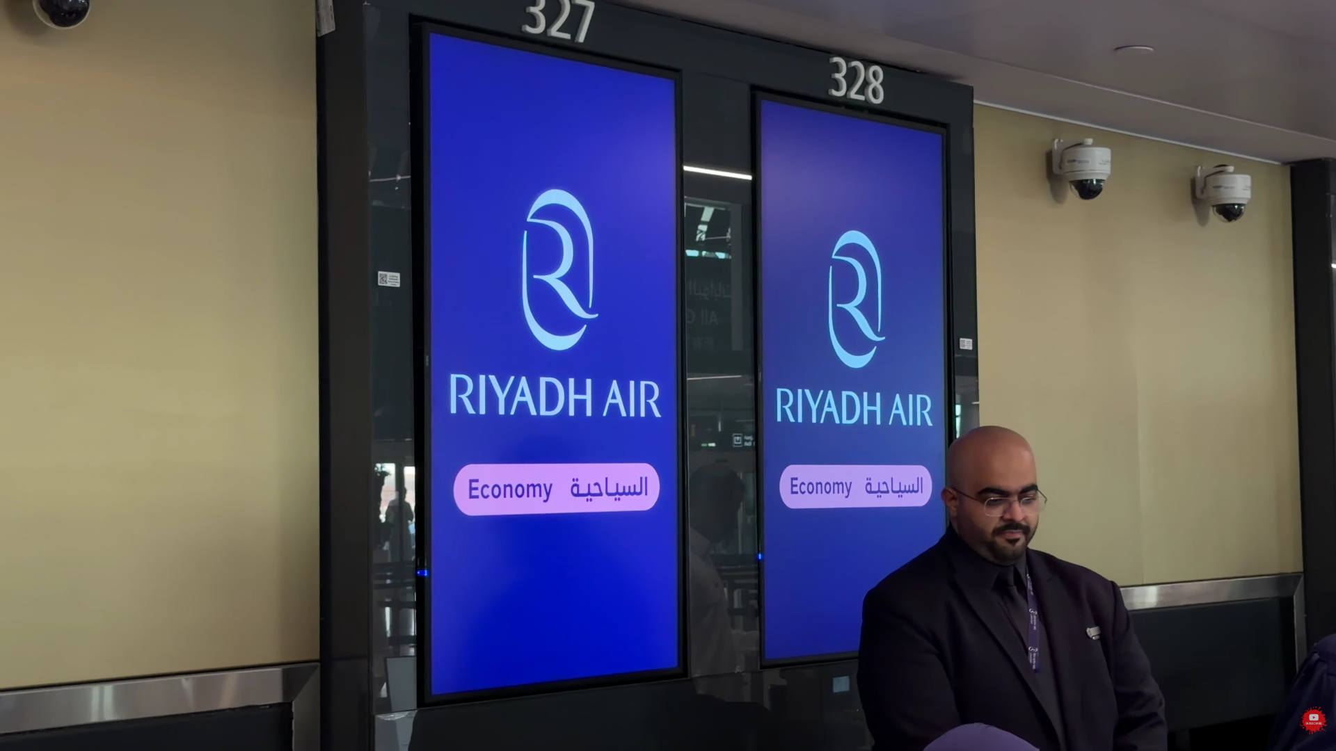 Riyadh Air check-in counter