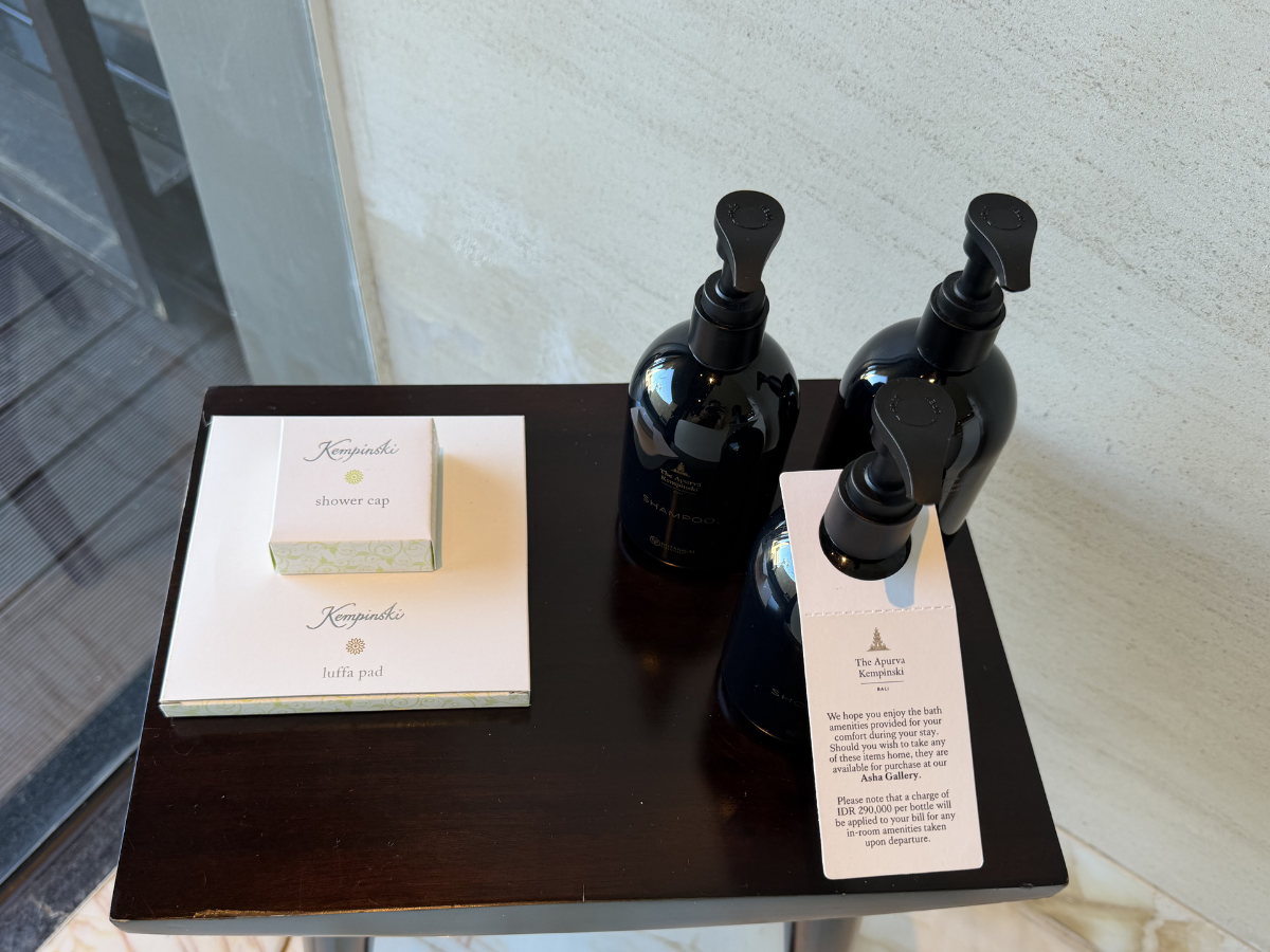 The Apurva Kempinski Bali bath amenities