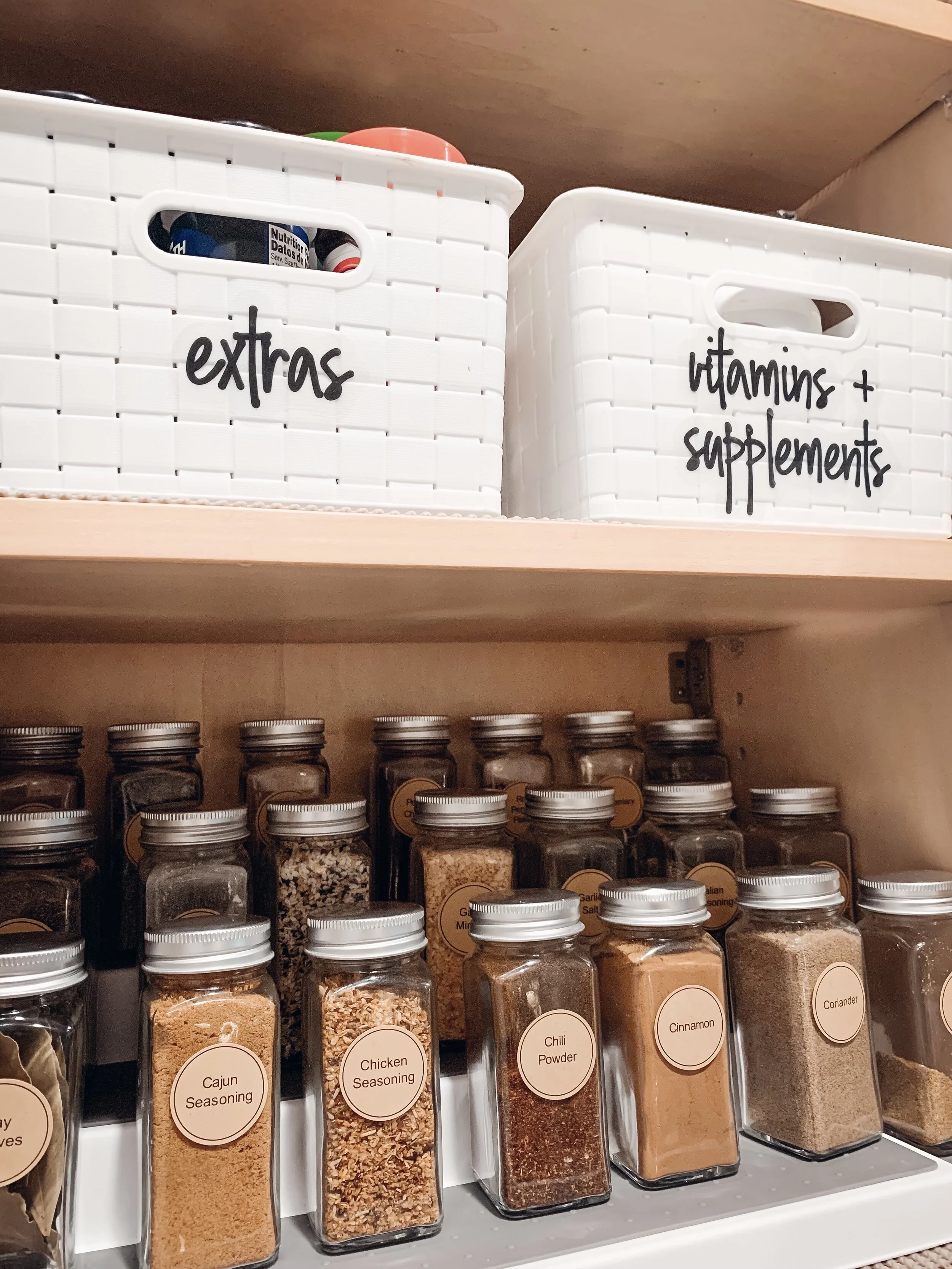 Glass Spice Jars with Labels