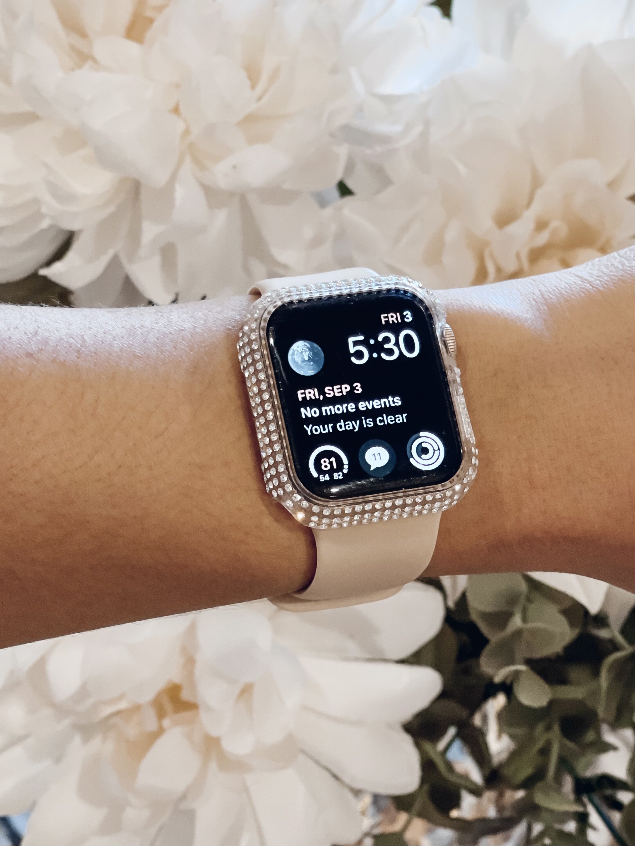 Apple Watch Band in "Milk Tea" with Protective Bumper