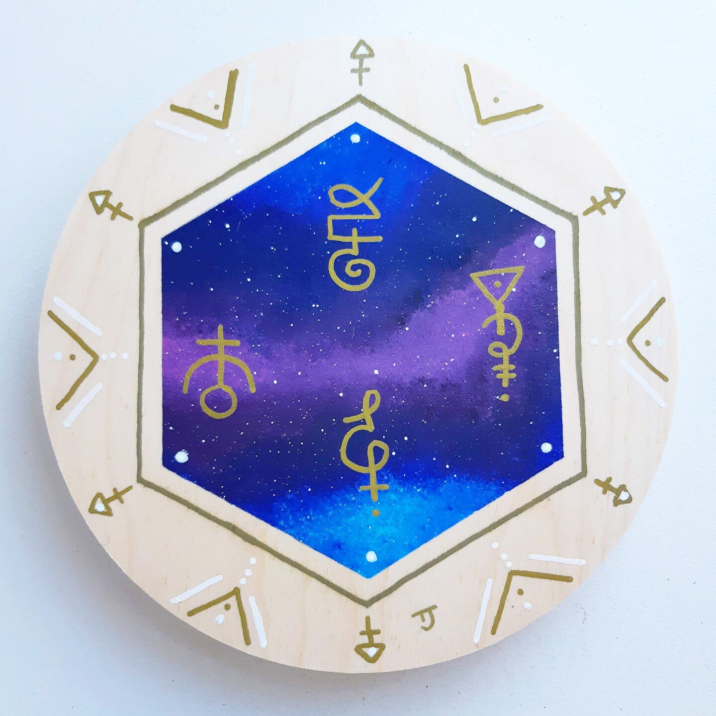This beauty went to its home yesterday. Another beautiful galactic crystal grid completed. And I am finding changing the direction of the symbols allows a different meaning and activation!

This went to a dear soul sister to help ground the new energ