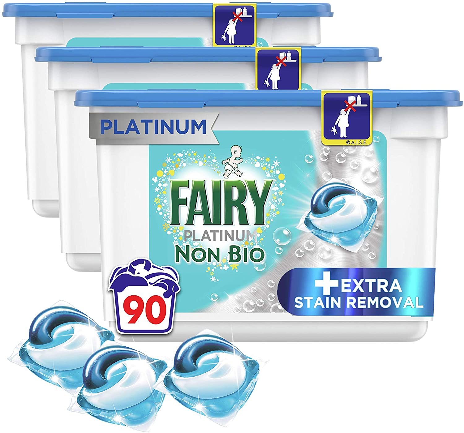 Fairy Platinum + Stain Remover Non Bio Pods