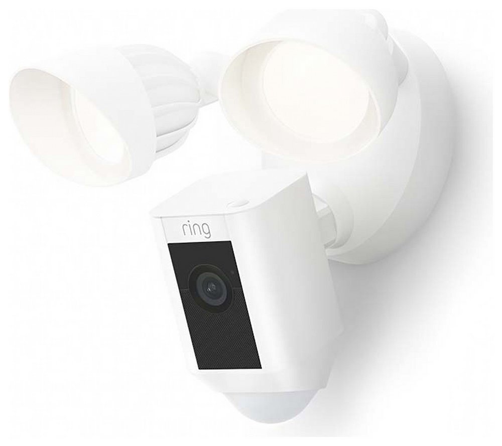 Ring Floodlight Wired Plus Cam Security Camera- White